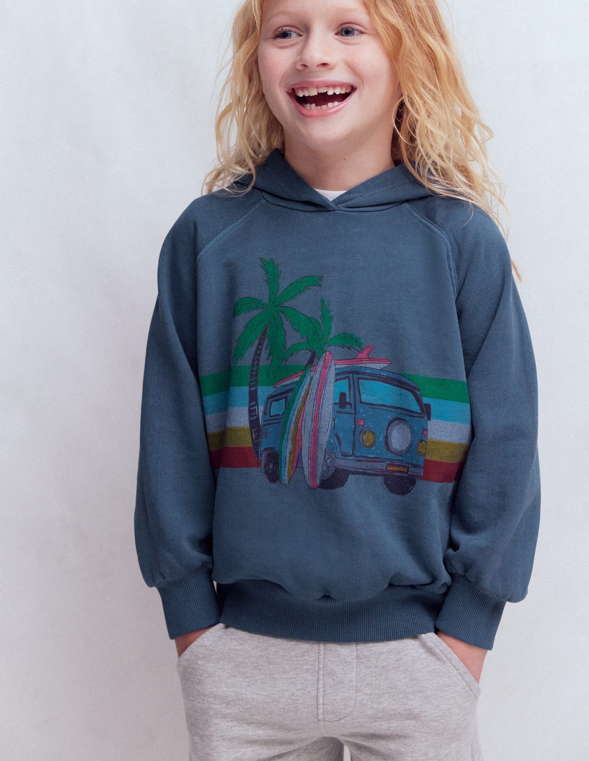 Garment Dye Graphic Hoody-Holiday Car - Image 1