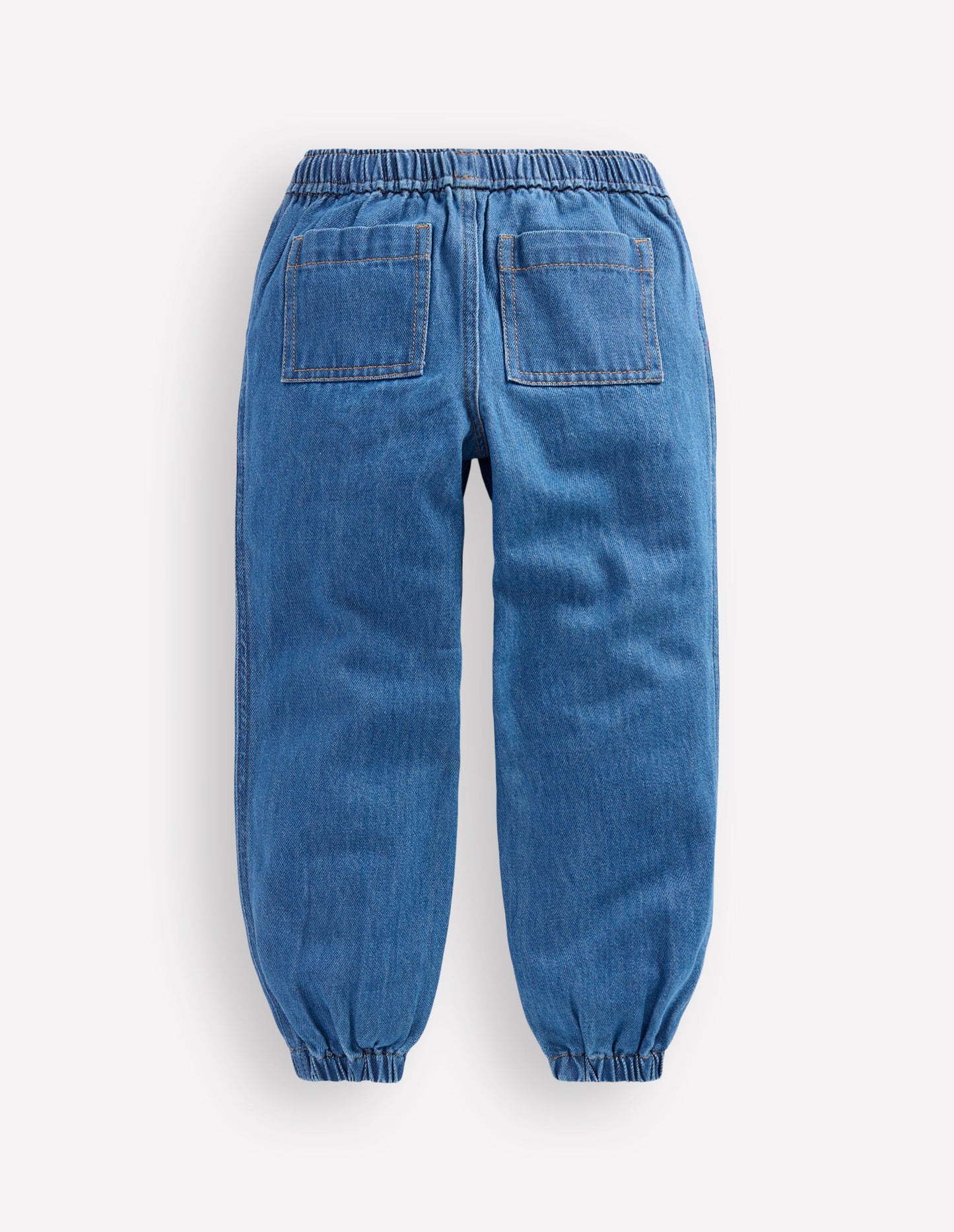 Pull-on Cuffed Jeans-Mid Vintage