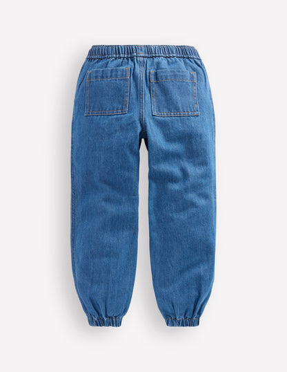 Pull-on Cuffed Jeans-Mid Vintage-7