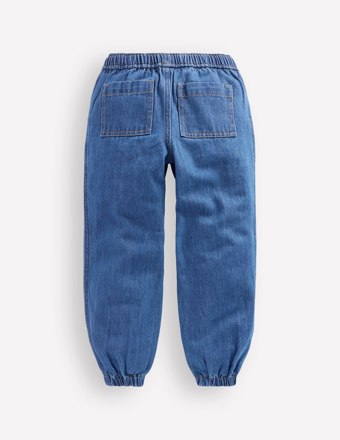 Pull-on Cuffed Jeans-Mid Vintage
