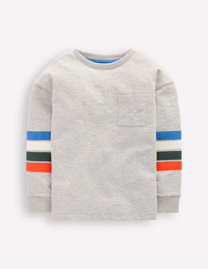 Relaxed Mid-weight T-shirt-Grey Marl-1