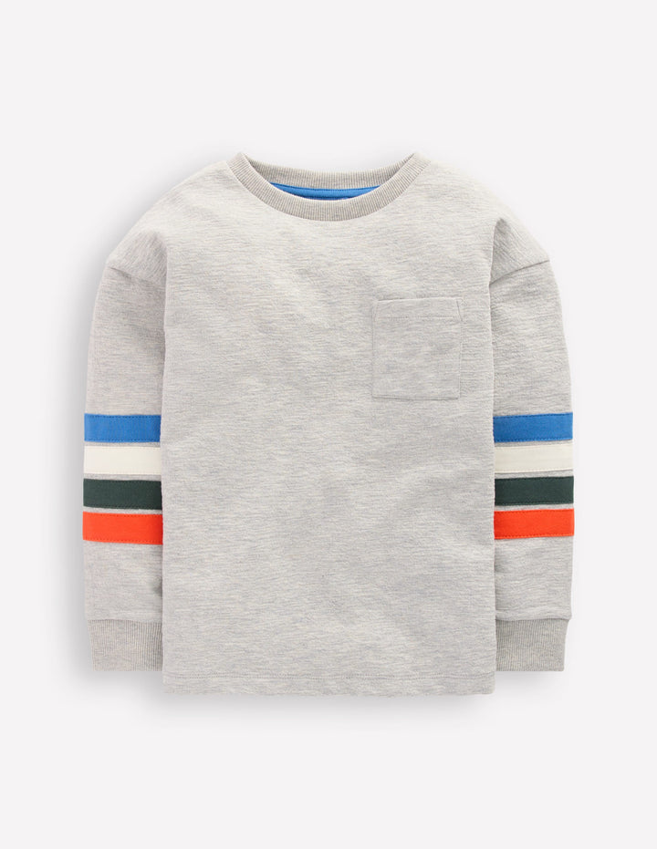 Relaxed Mid-weight T-shirt-Grey Marl