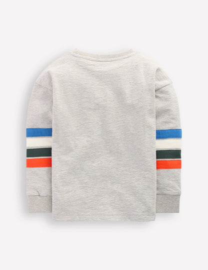 Relaxed Mid-weight T-shirt-Grey Marl-2