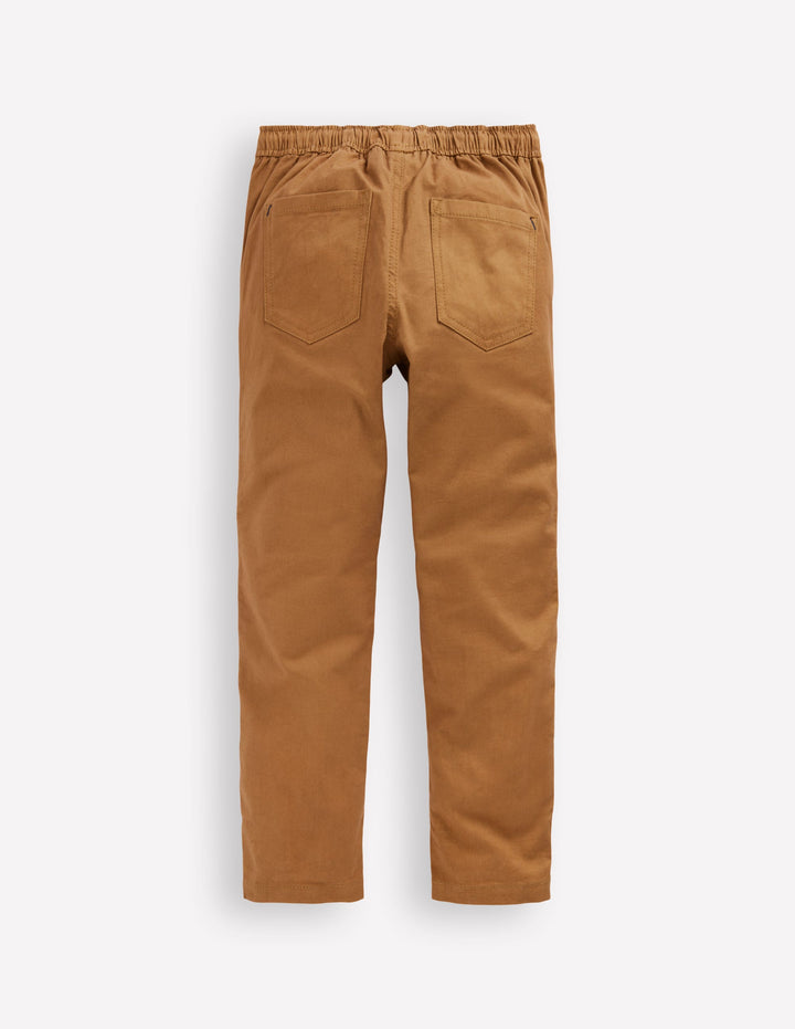 Slim Pull-on Pants-Butterscotch Brown