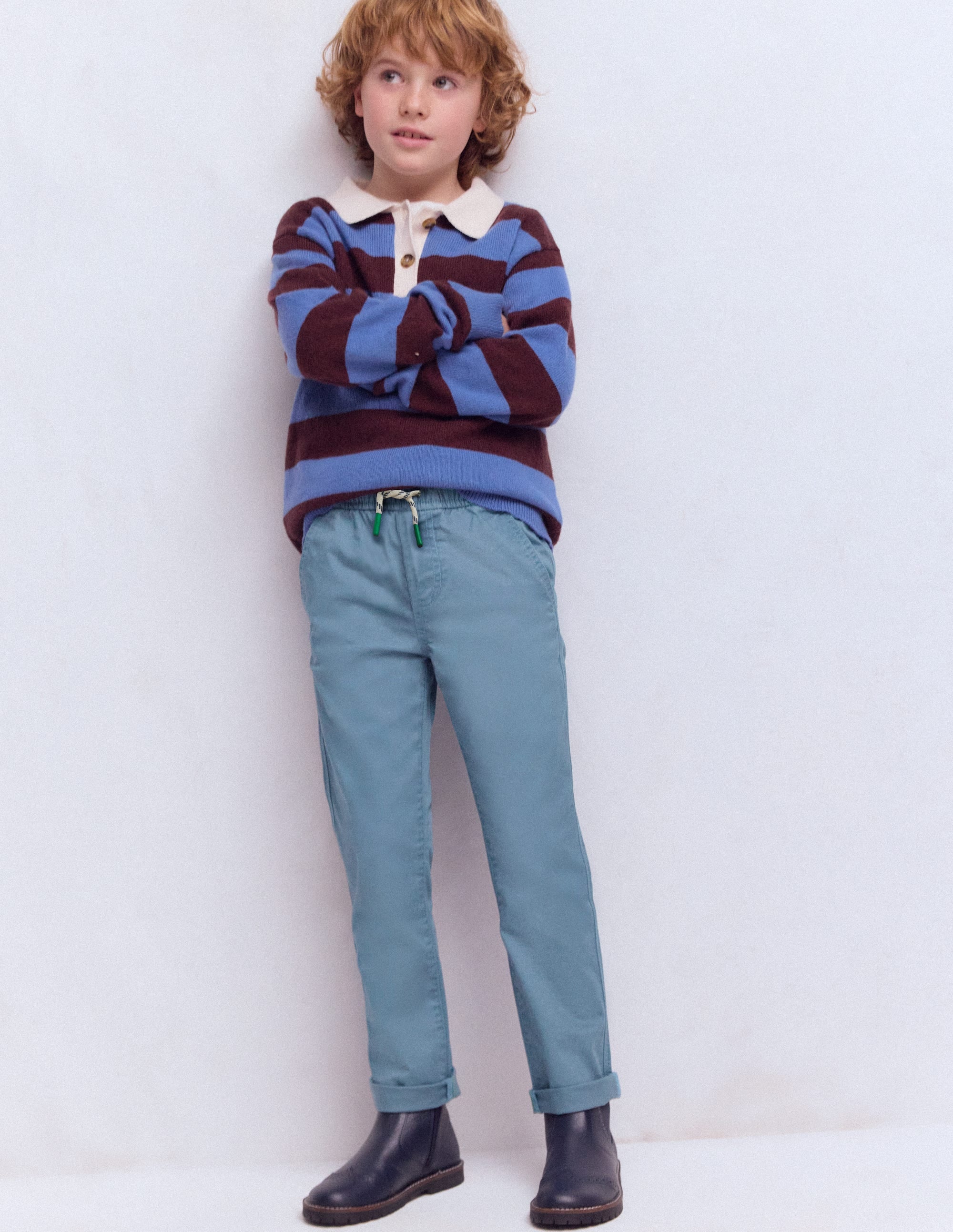 Slim Pull-on Pants-Bering sea - Image 1