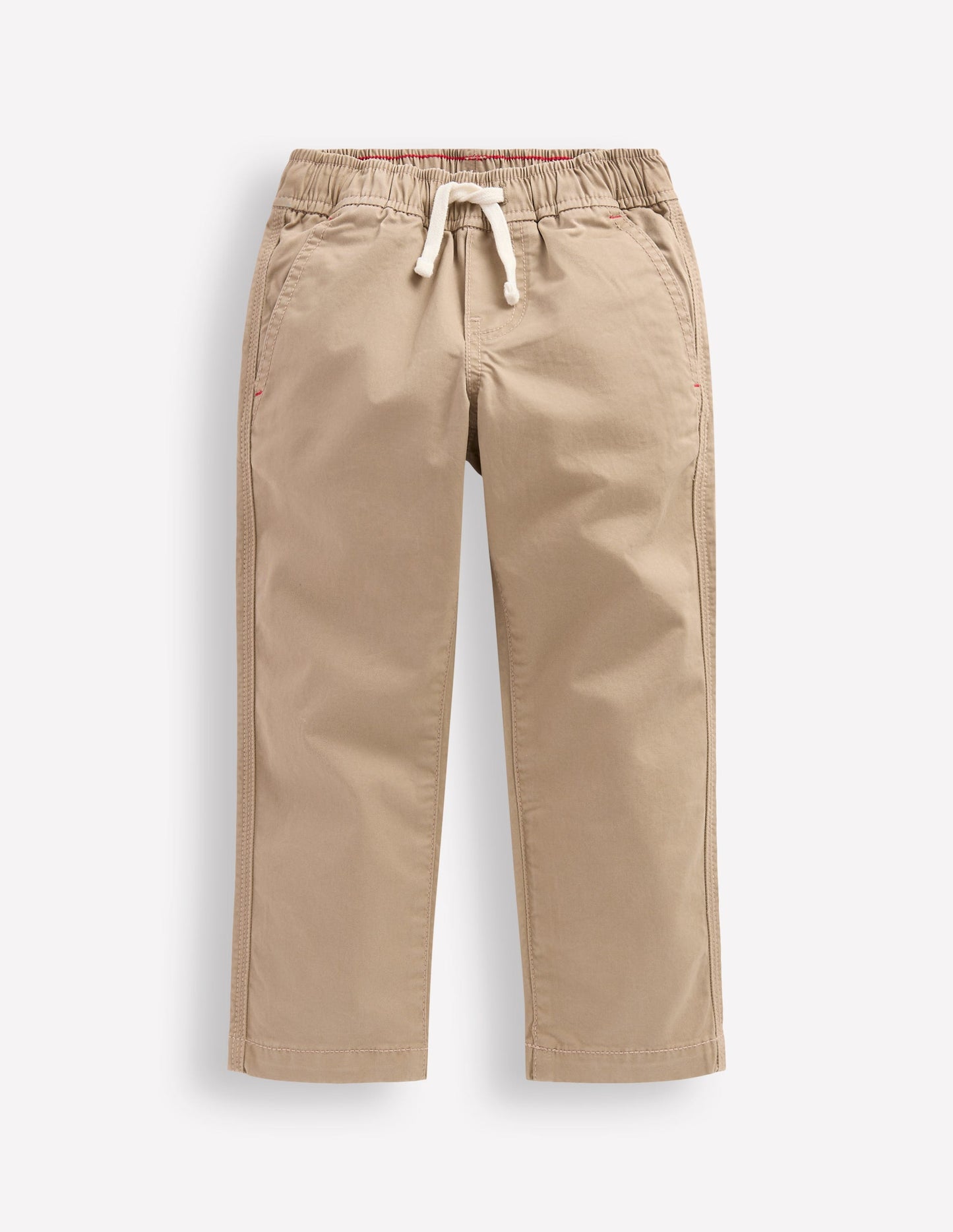 Slim Pull-on Pants-Greige