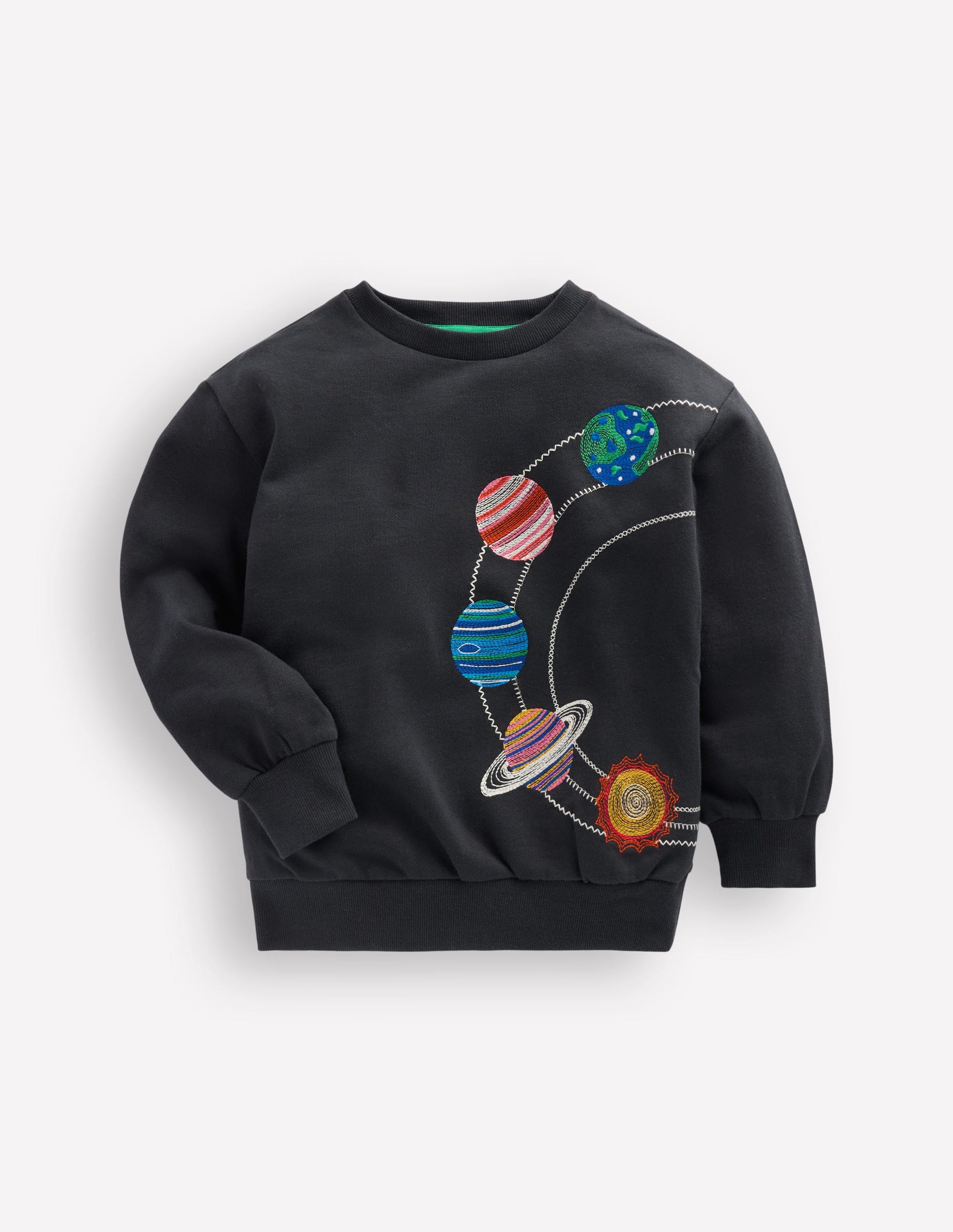 Embroidered Sweatshirt-Shadow Grey Space-4