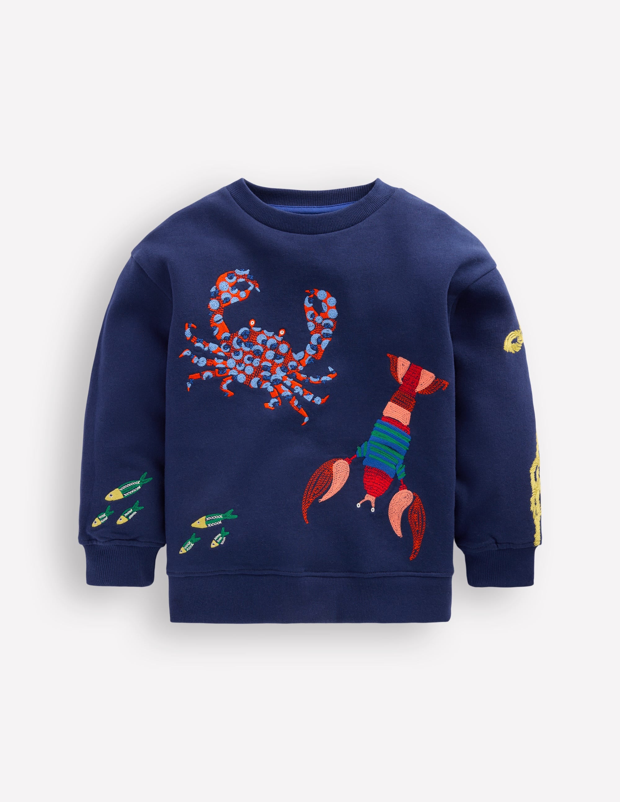 Fun Sweatshirt-College Navy Seacreatures - Image 1