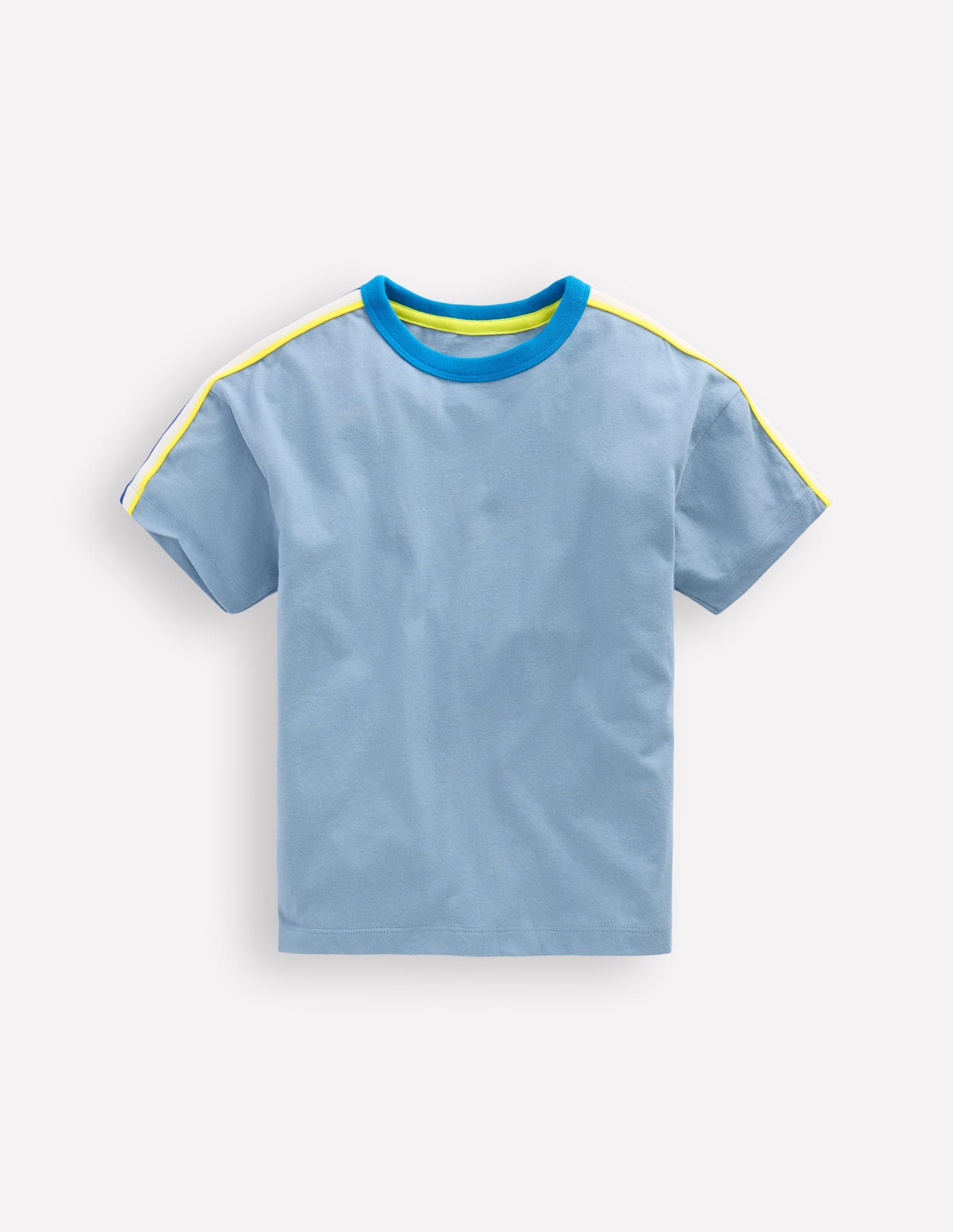Relaxed Rainbow Tape T-shirt-Regatta Blue-1