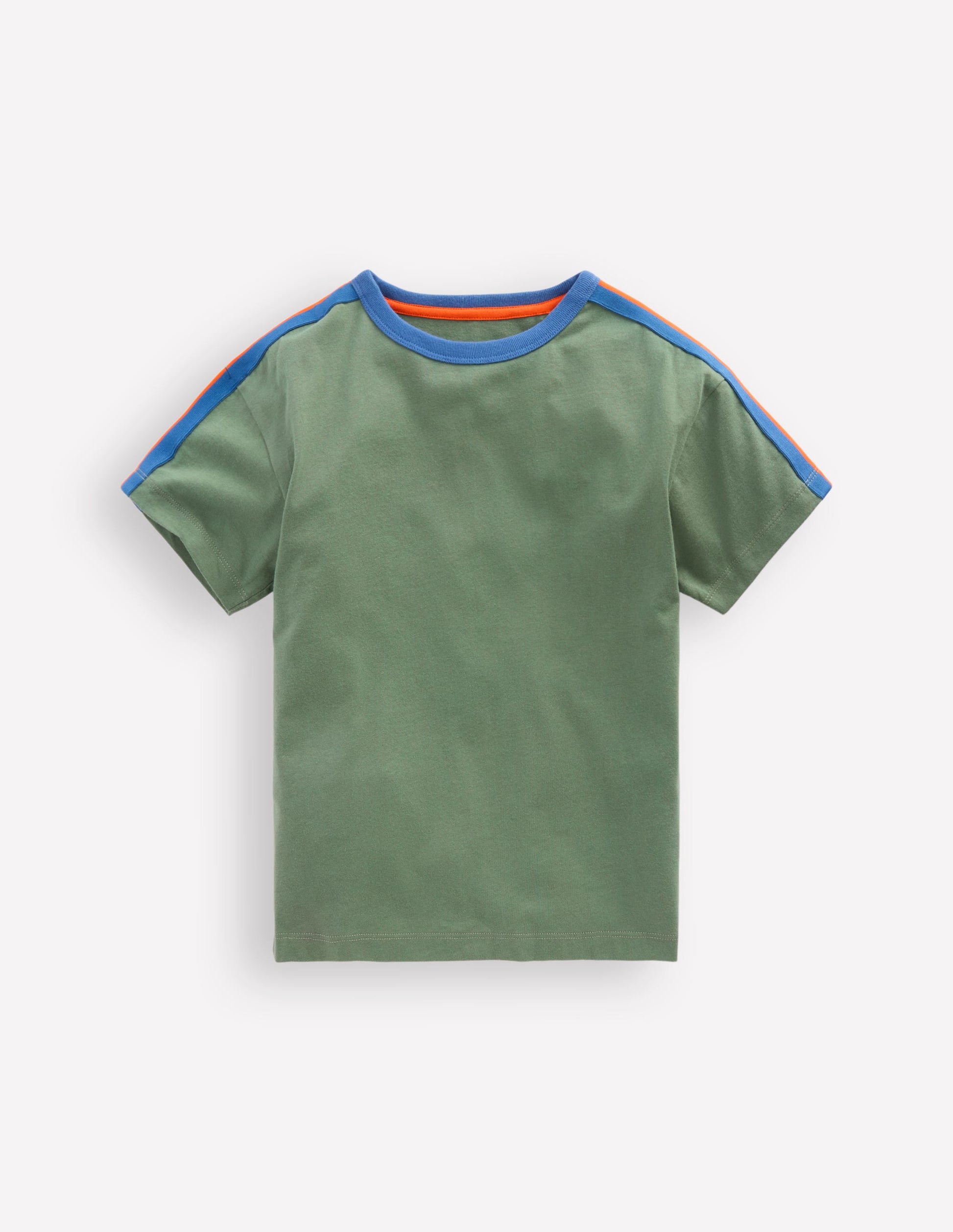 Relaxed Rainbow Tape T-shirt-Bottle Green-1