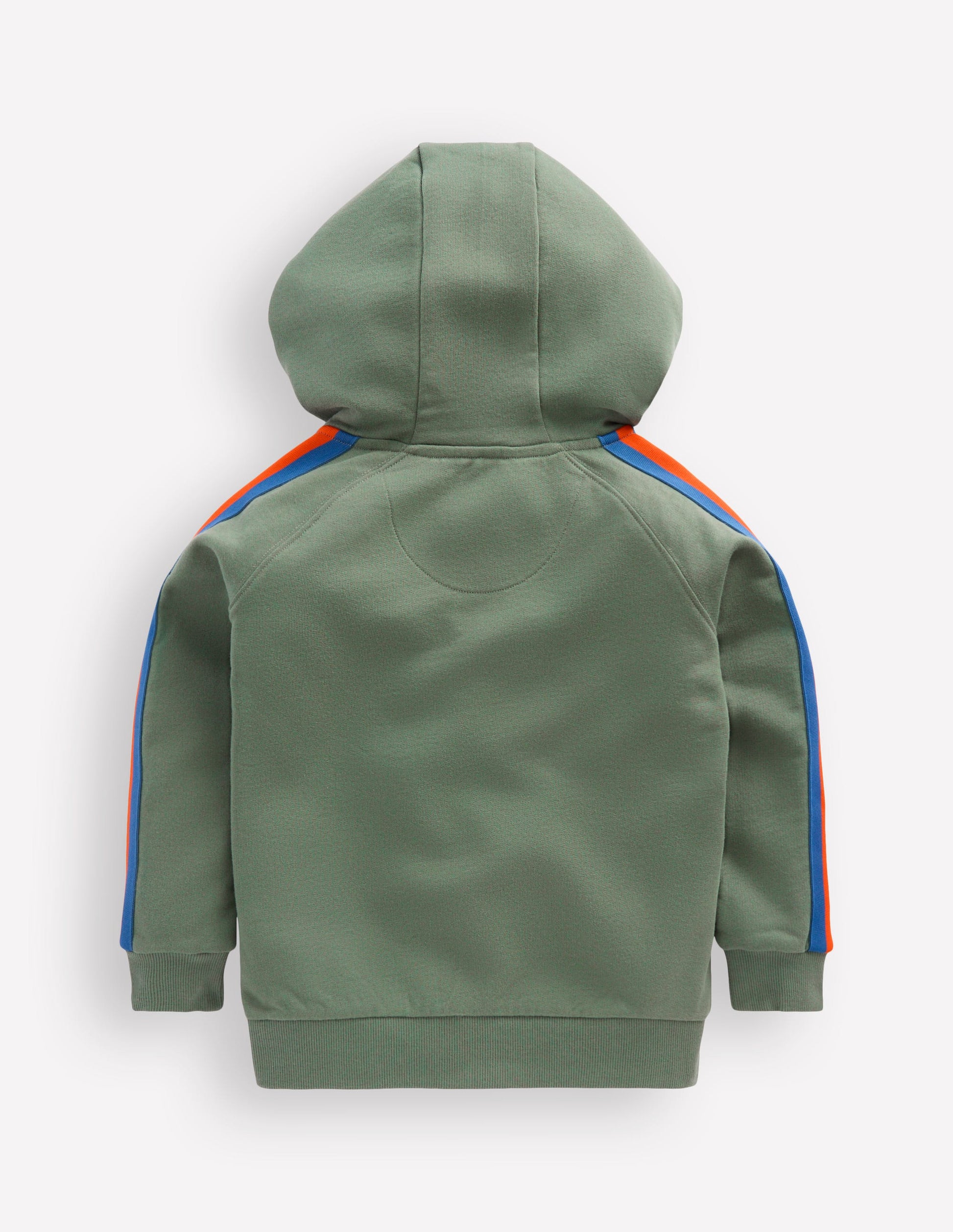 Raglan Zip-through Hoody-Bottle Green-3