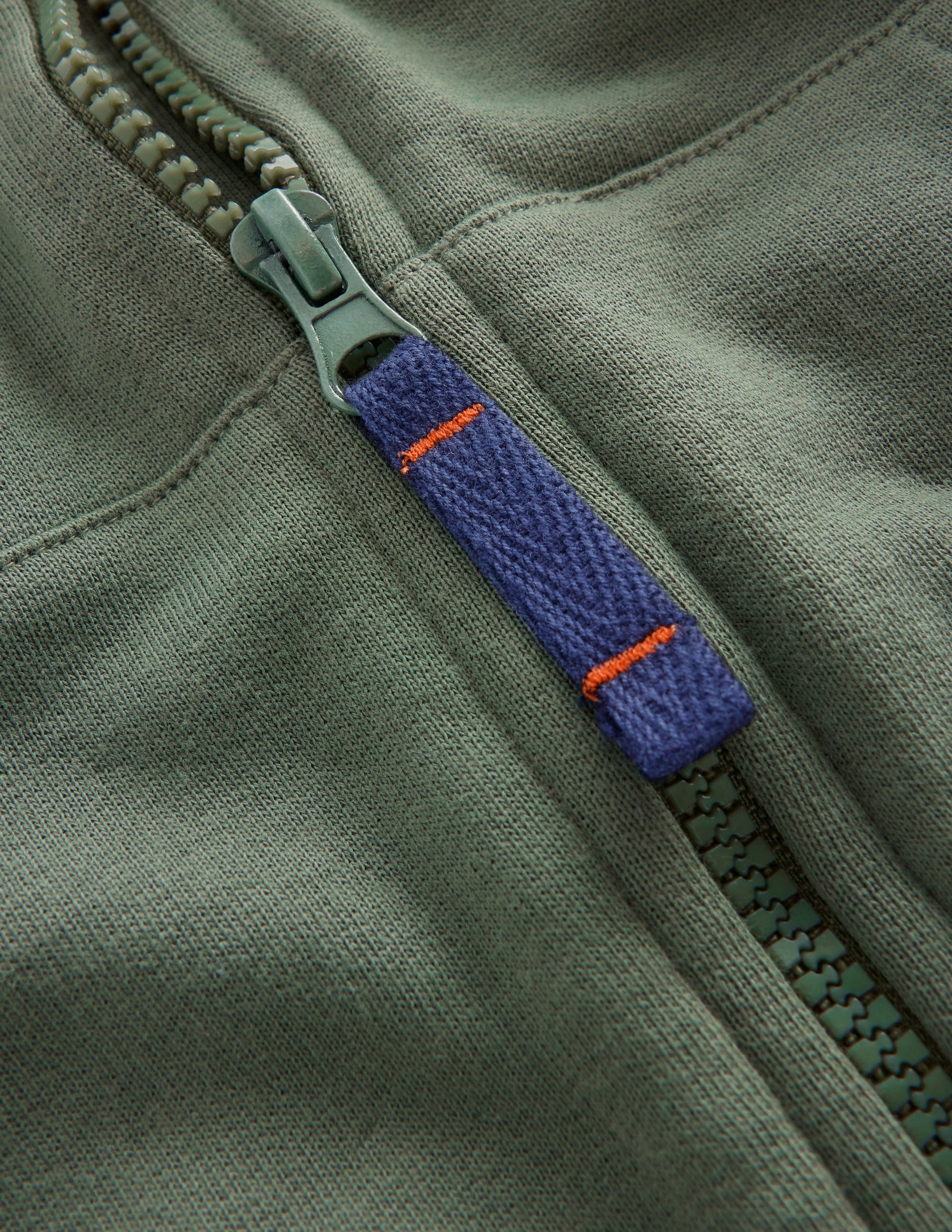 Raglan Zip-through Hoody-Bottle Green-4