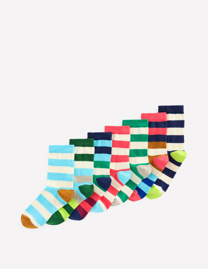 Socks 7 Pack-Hotchpotch Stripe-1