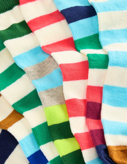Socks 7 Pack-Hotchpotch Stripe-2