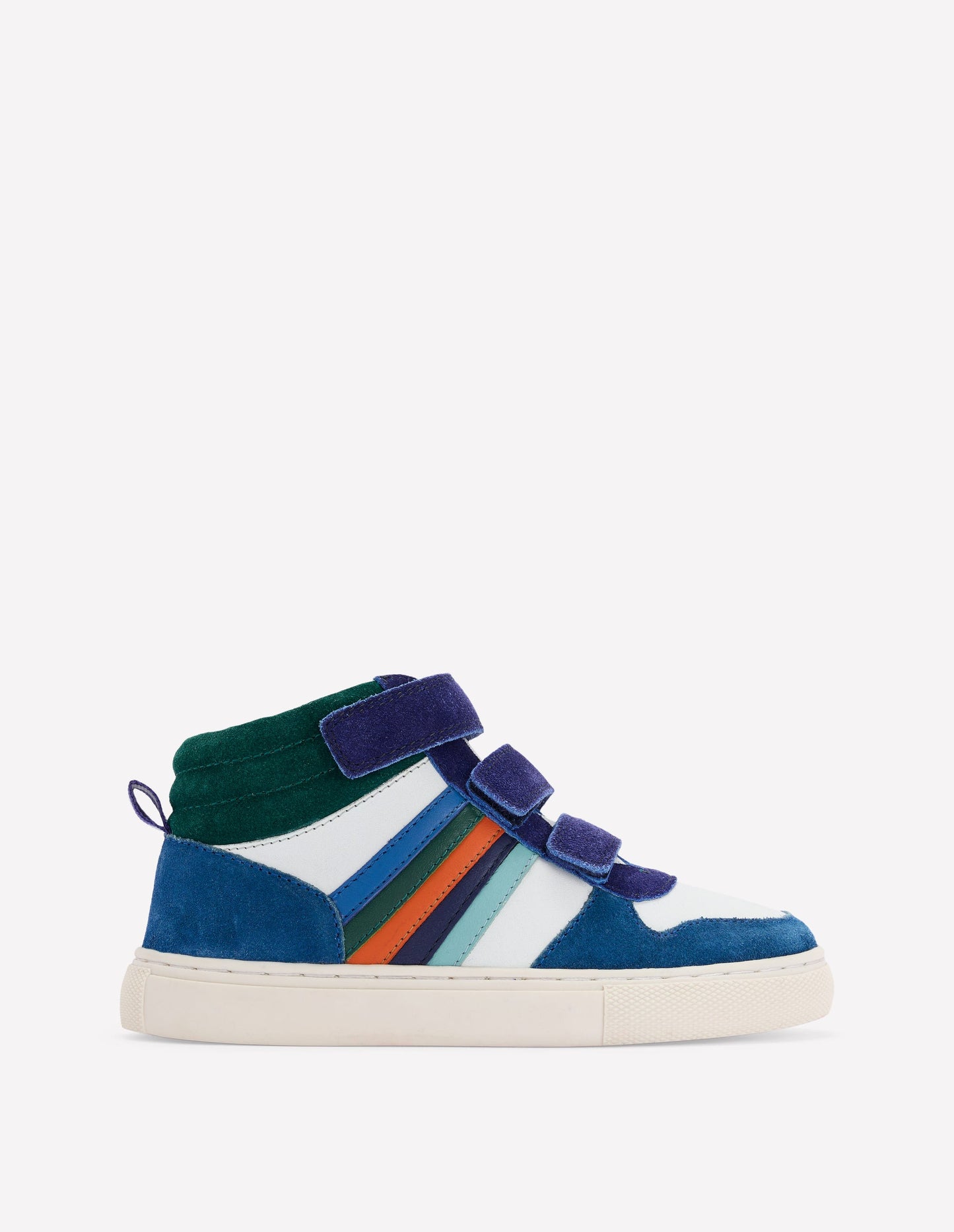 Leather High Tops-Multi Stripe