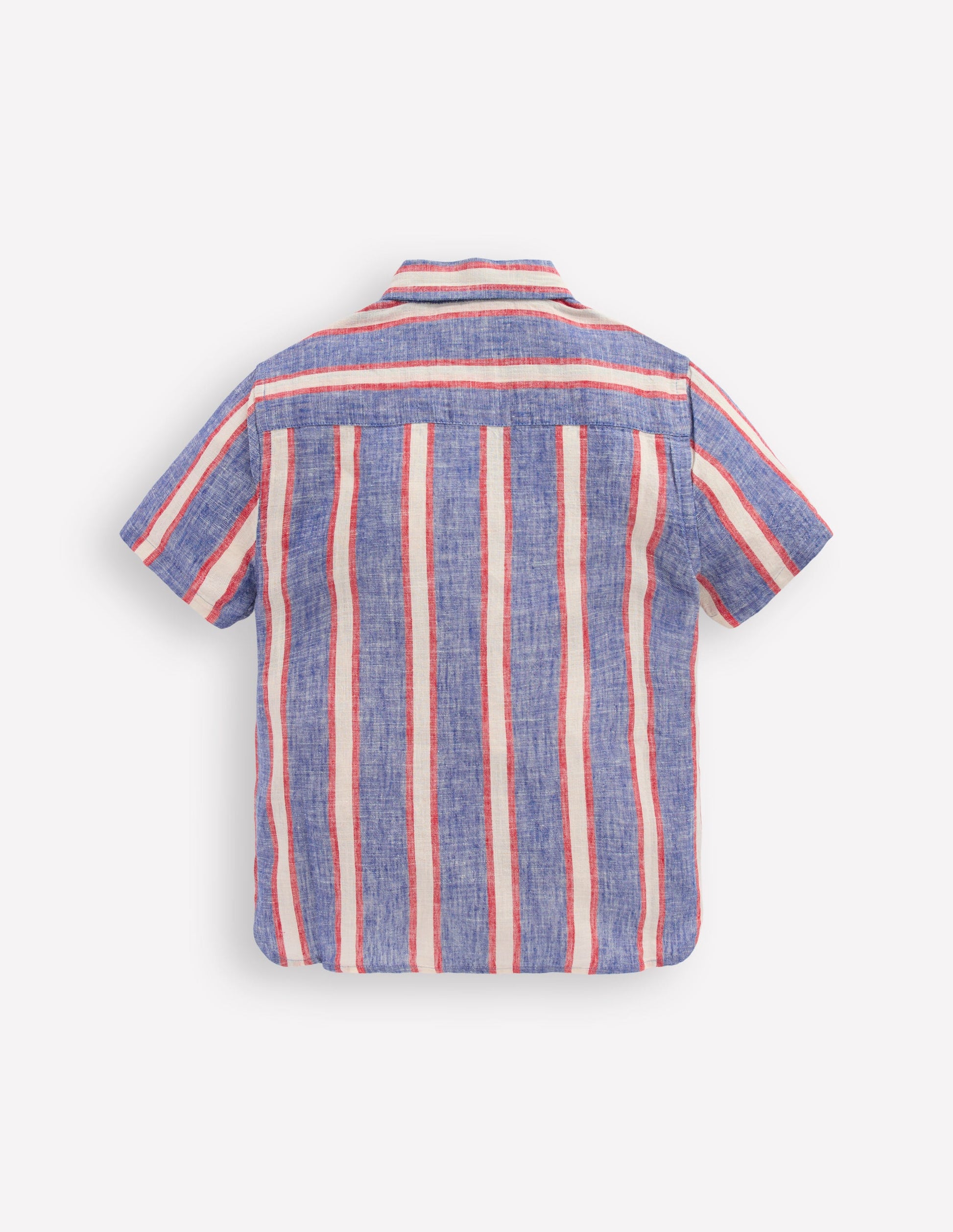 Cotton Linen Shirt-Triple Stripe-4