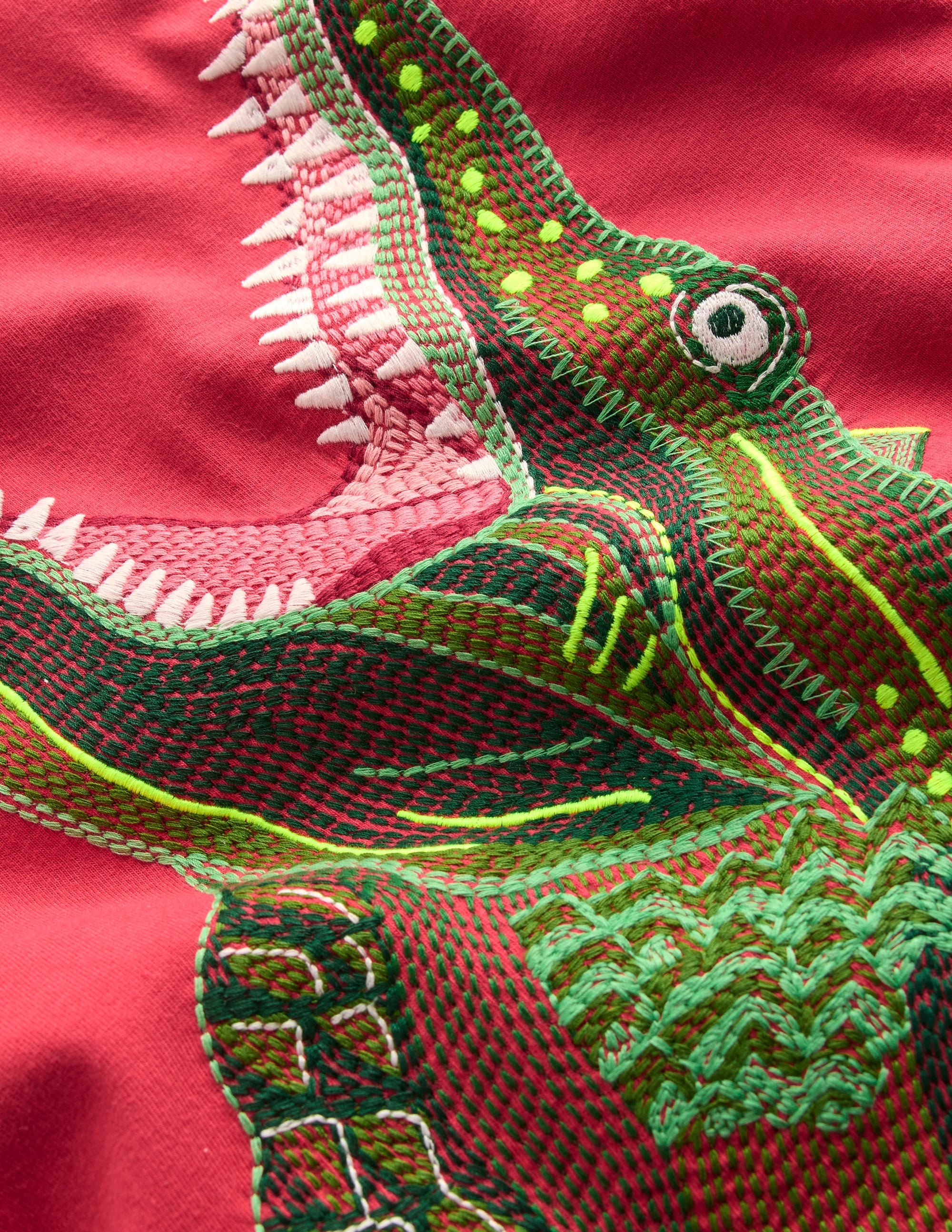 Superstitch T - Shirt - Red Crocodile | Boden USA