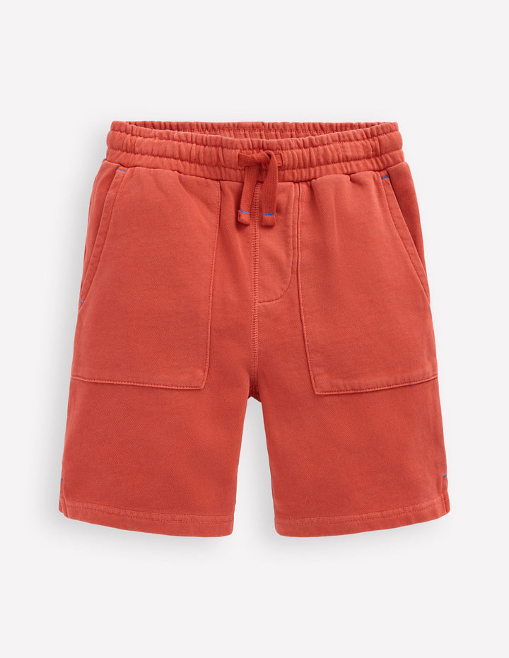 Garment Dye Shorts-Burnt Sienna