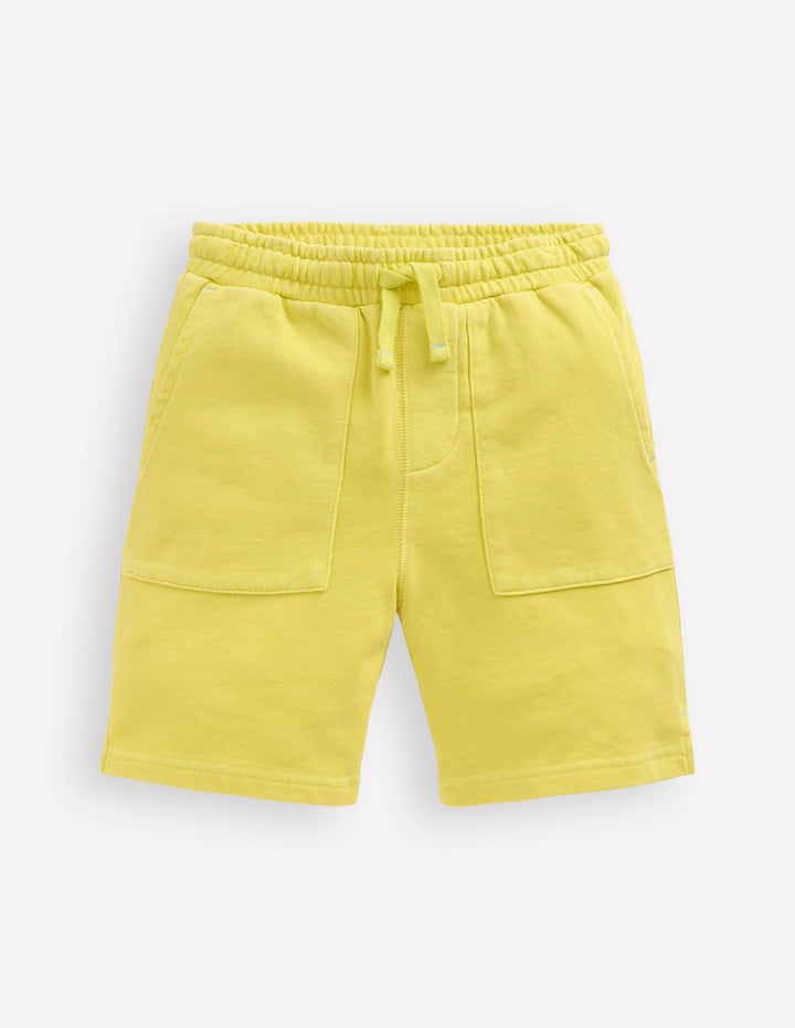 Garment Dye Shorts-Sherbet Lime Yellow