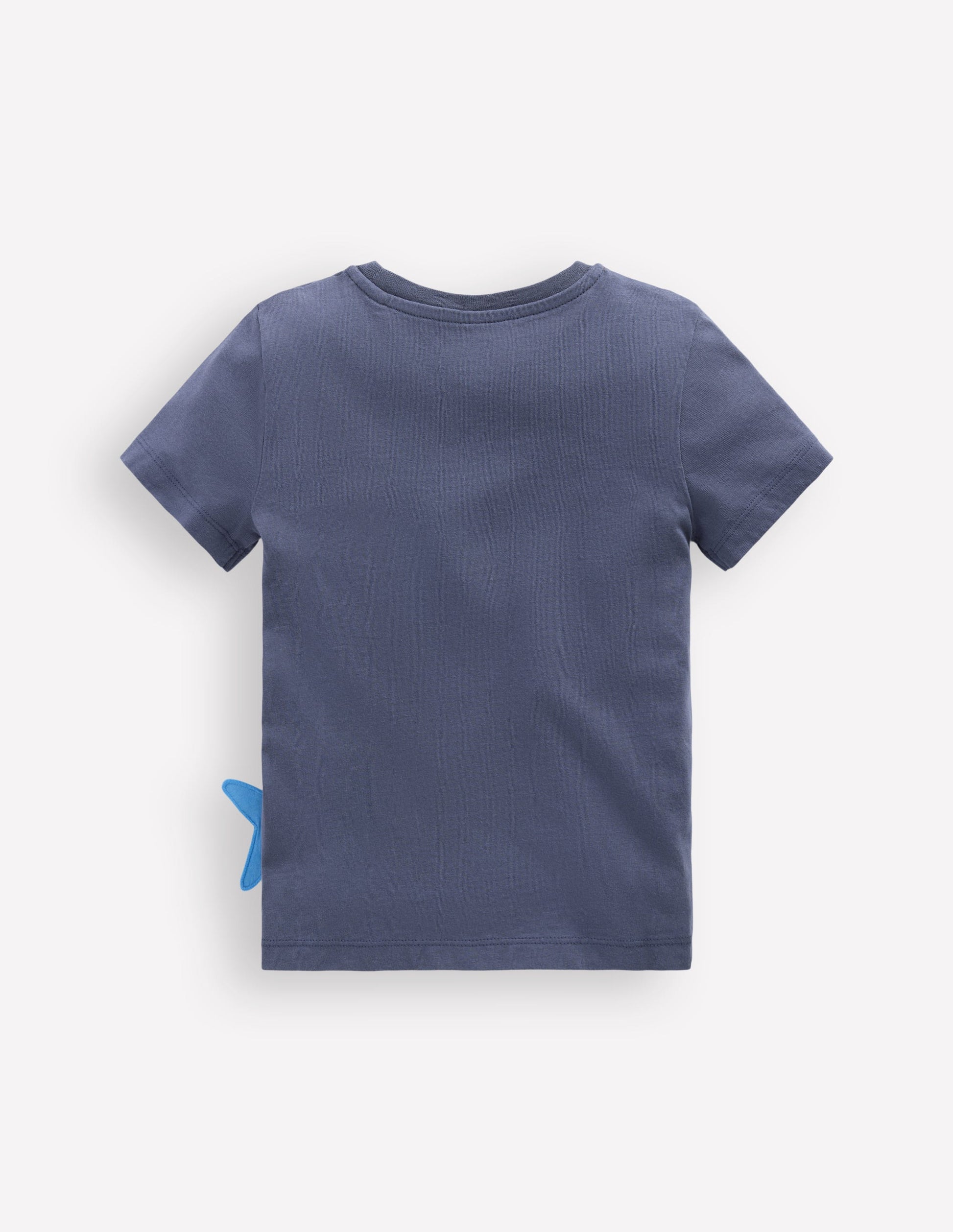 Zip Applique T-shirt-Robot Blue Hammerhead Shark-2