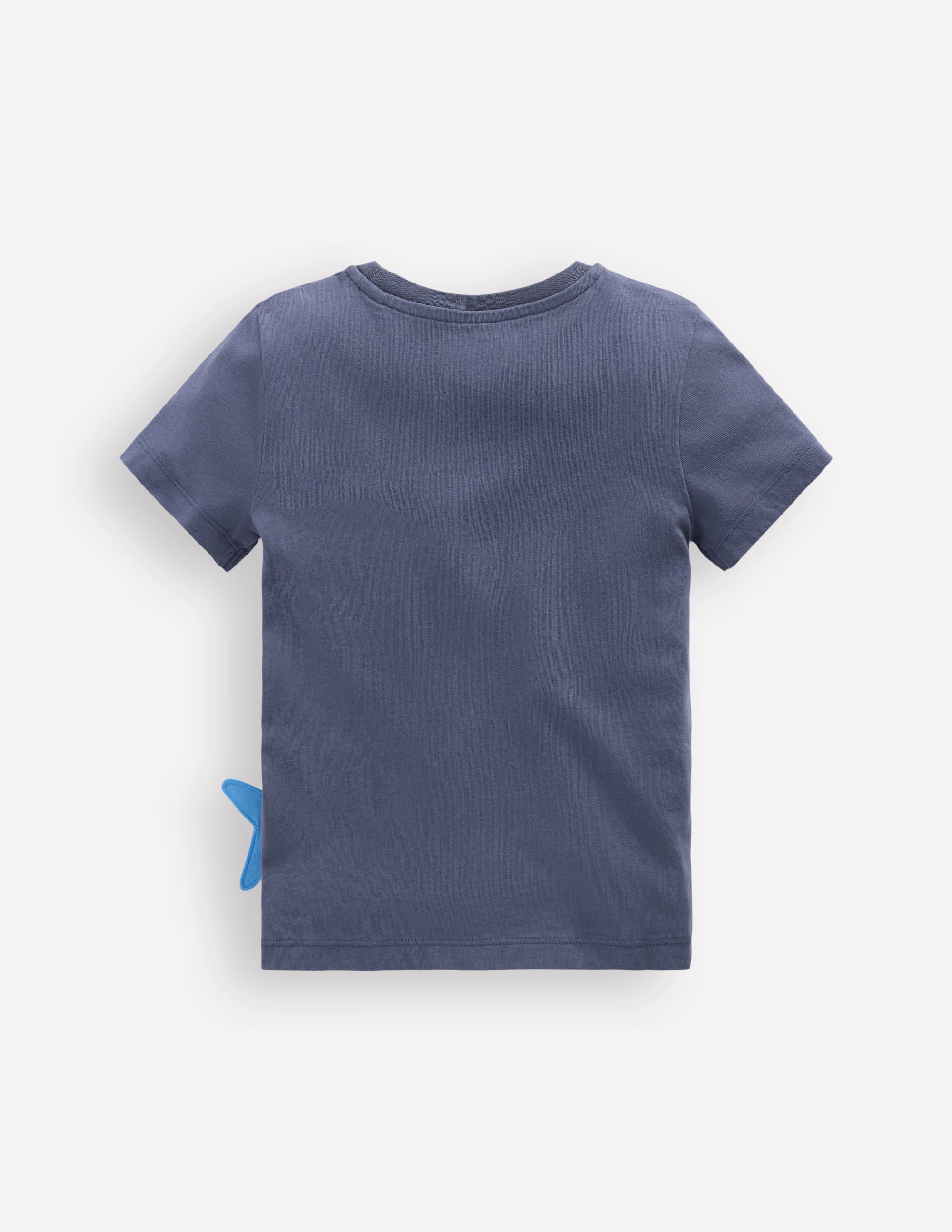 Zip Applique T-shirt-Robot Blue Hammerhead Shark - Image 2