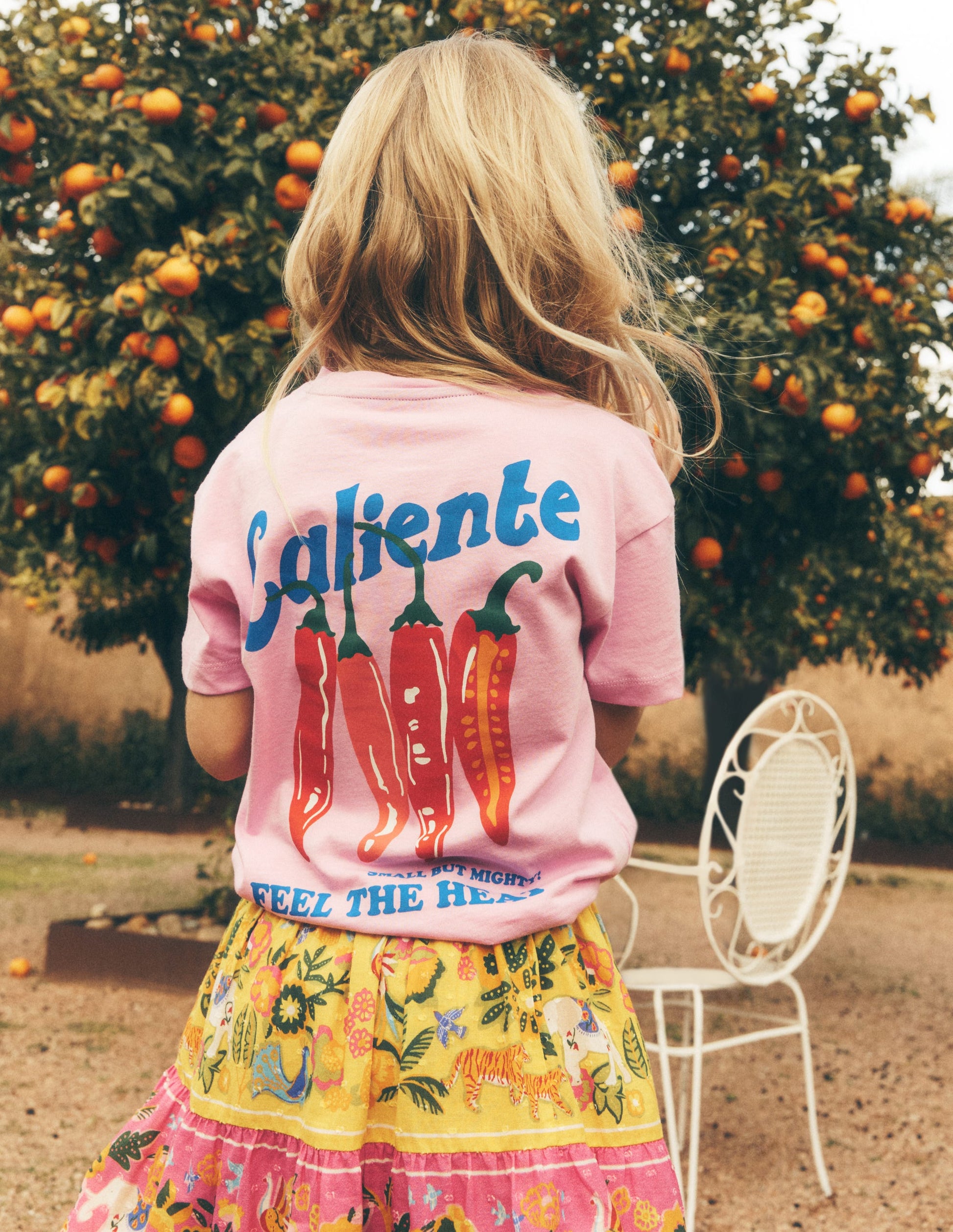 Front & Back Graphic T-shirt-Vintage Pink Chillis-4
