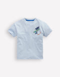 Front & Back Graphic T-shirt-Niagra Mist Surfing Shark
