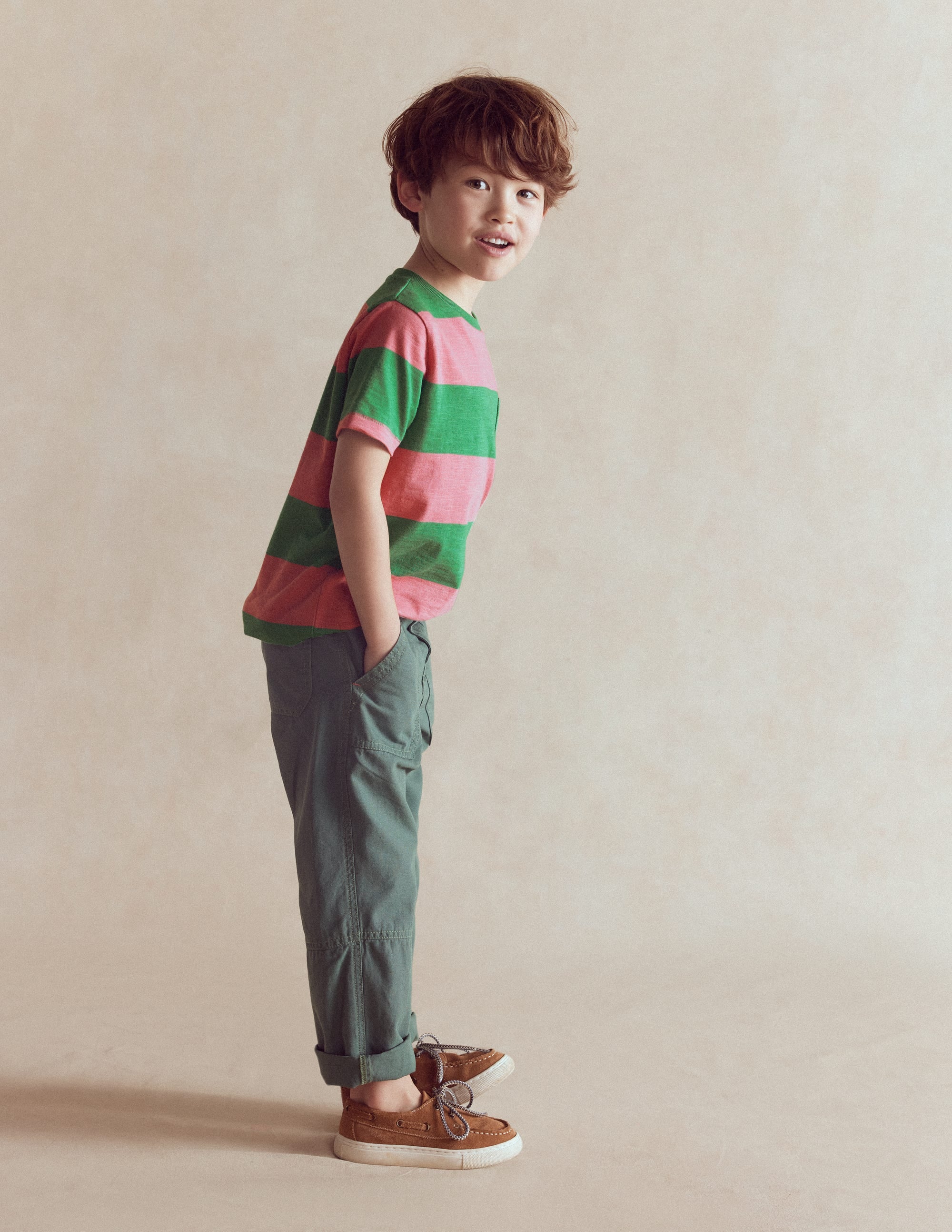 Everyday Short Sleeve T-Shirt-Shamrock Green/Chintz Pink - Image 2