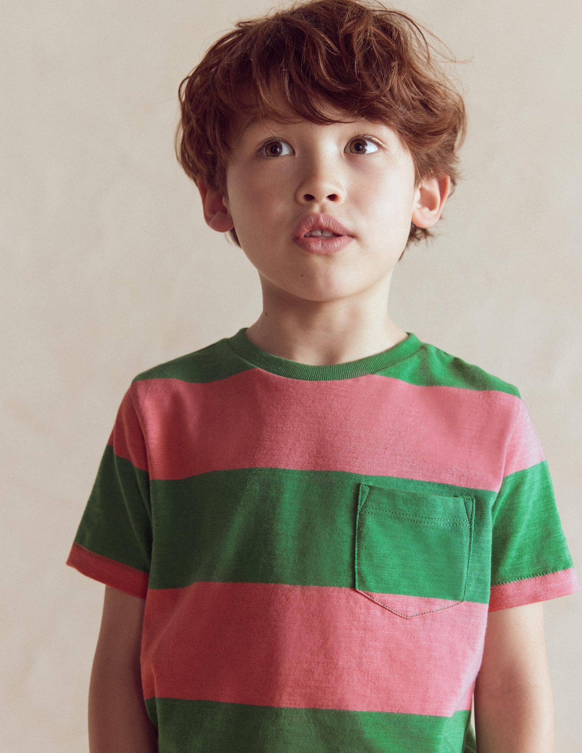 Everyday Short Sleeve T-Shirt-Shamrock Green/Chintz Pink-3