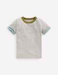 Ringer T-shirt-Grey Marl