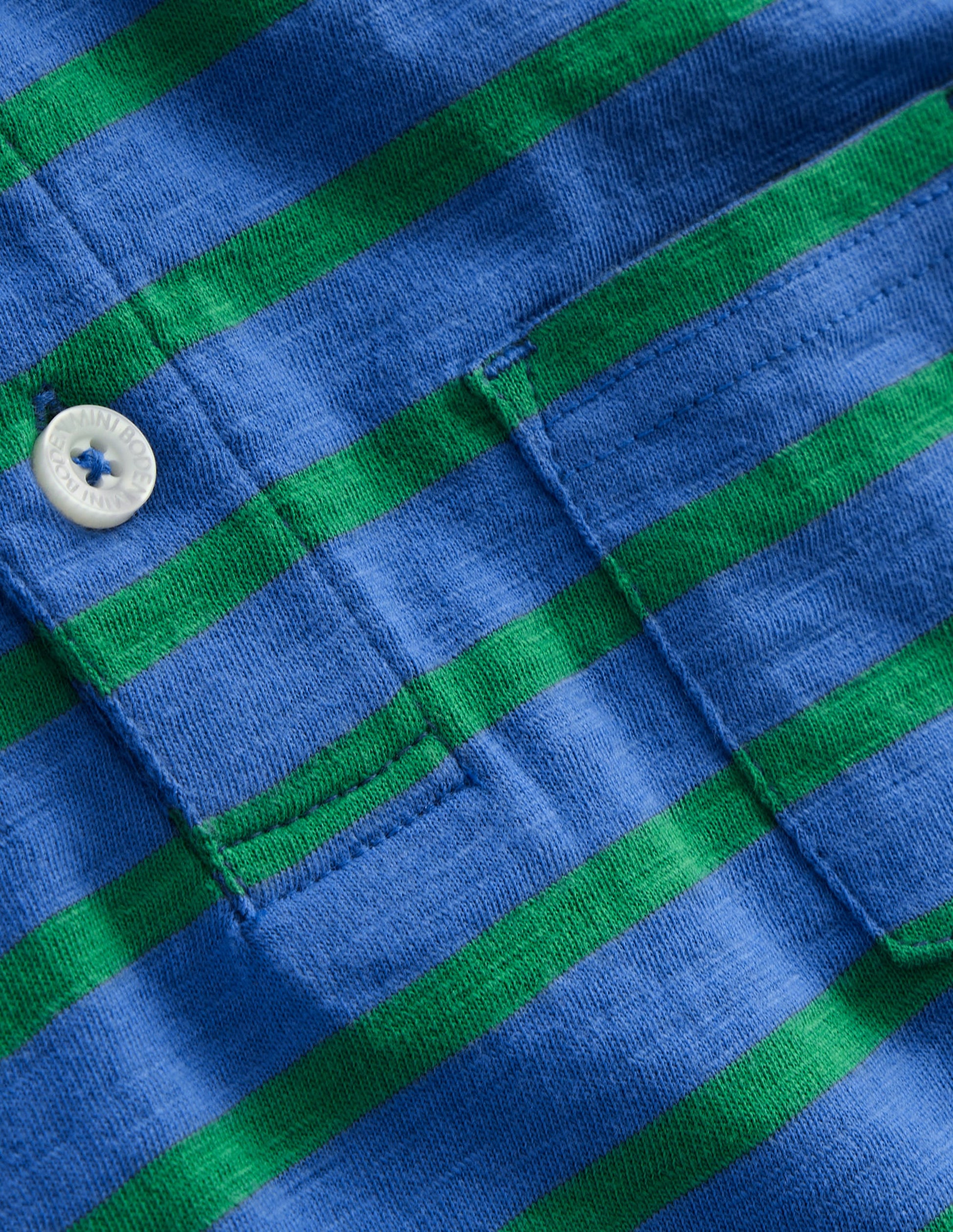 Slub Polo Shirt-Regatta Blue/Shamrock Green-3