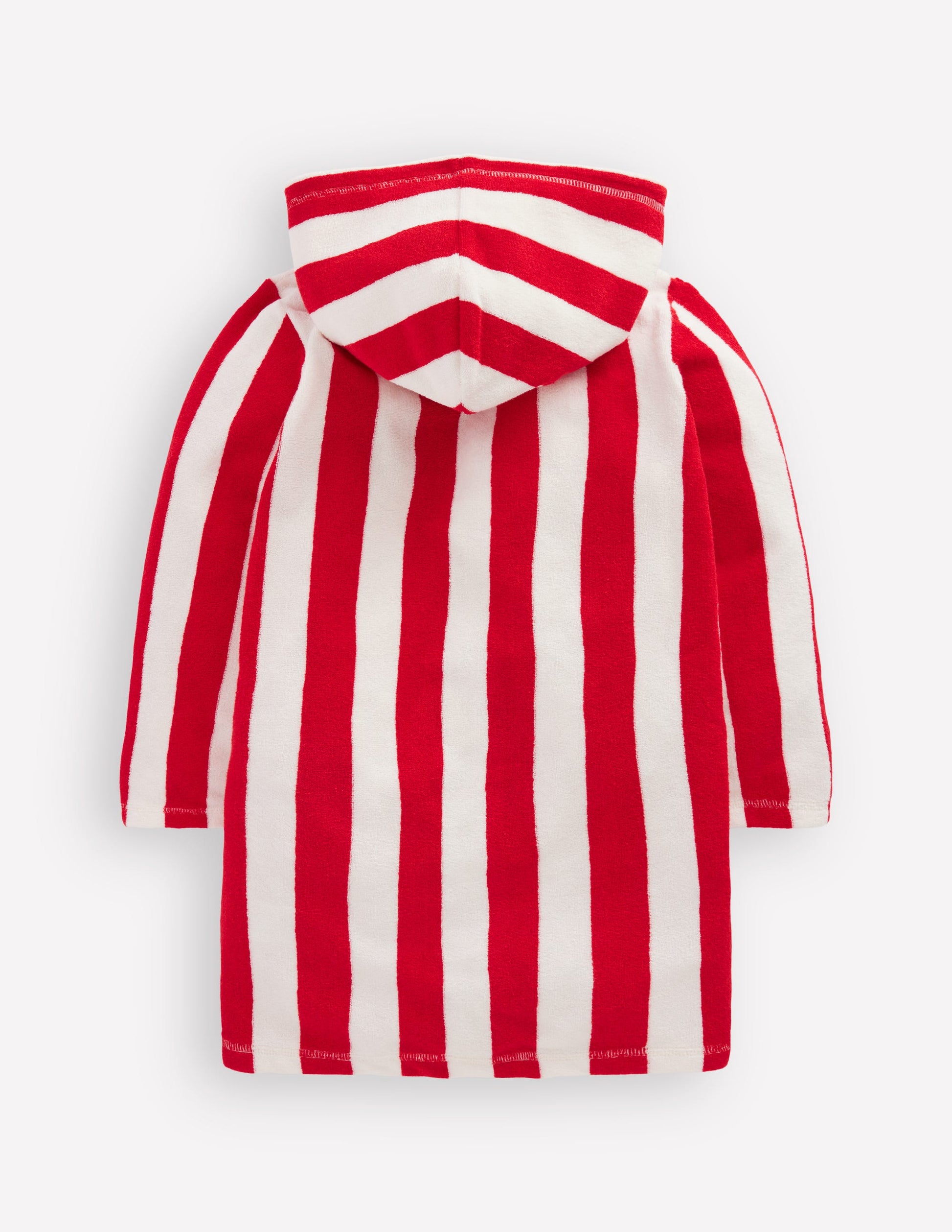 Towelling Zip-Up Throw-On-Red Stripe-2