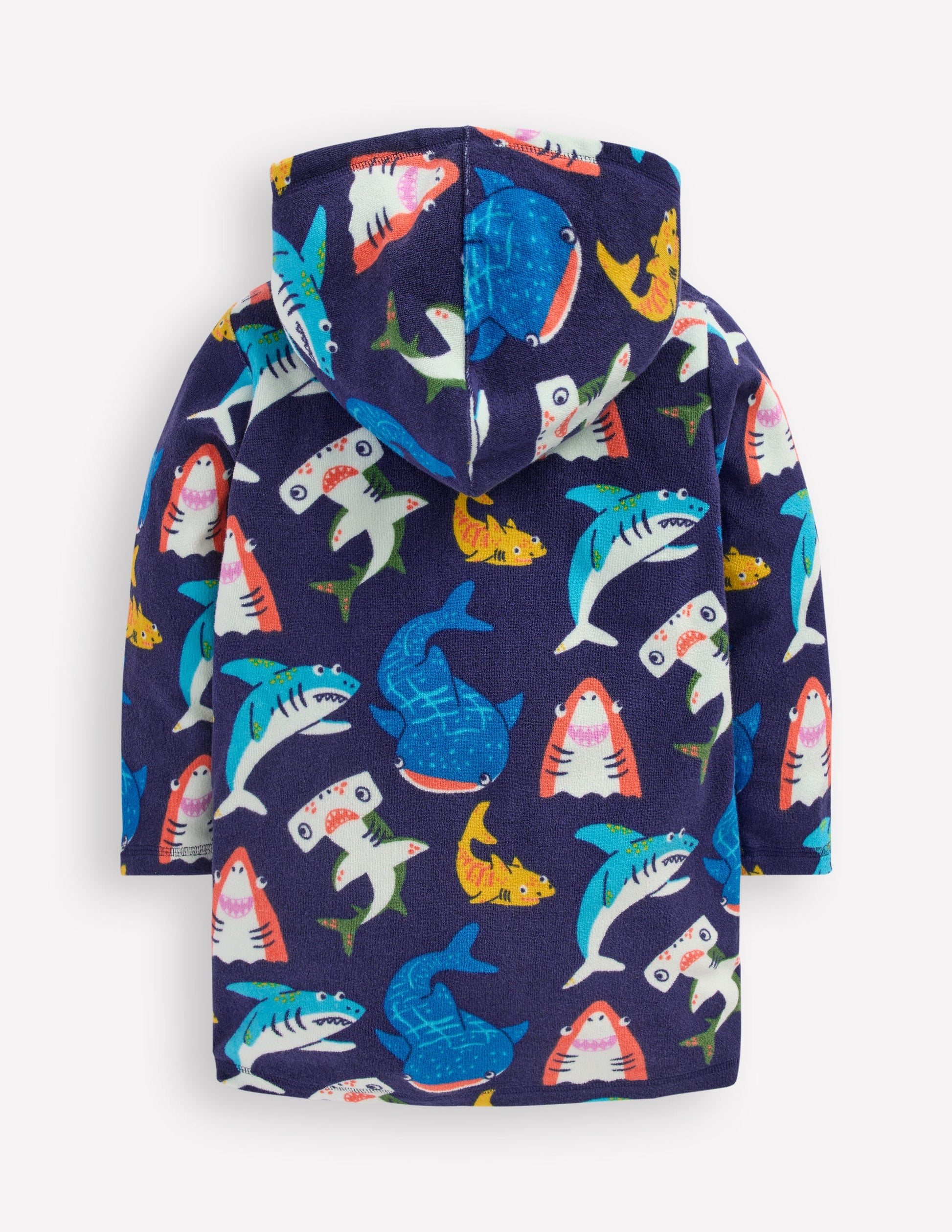 Towelling Zip-Up Throw-On-College Navy Sharks-2