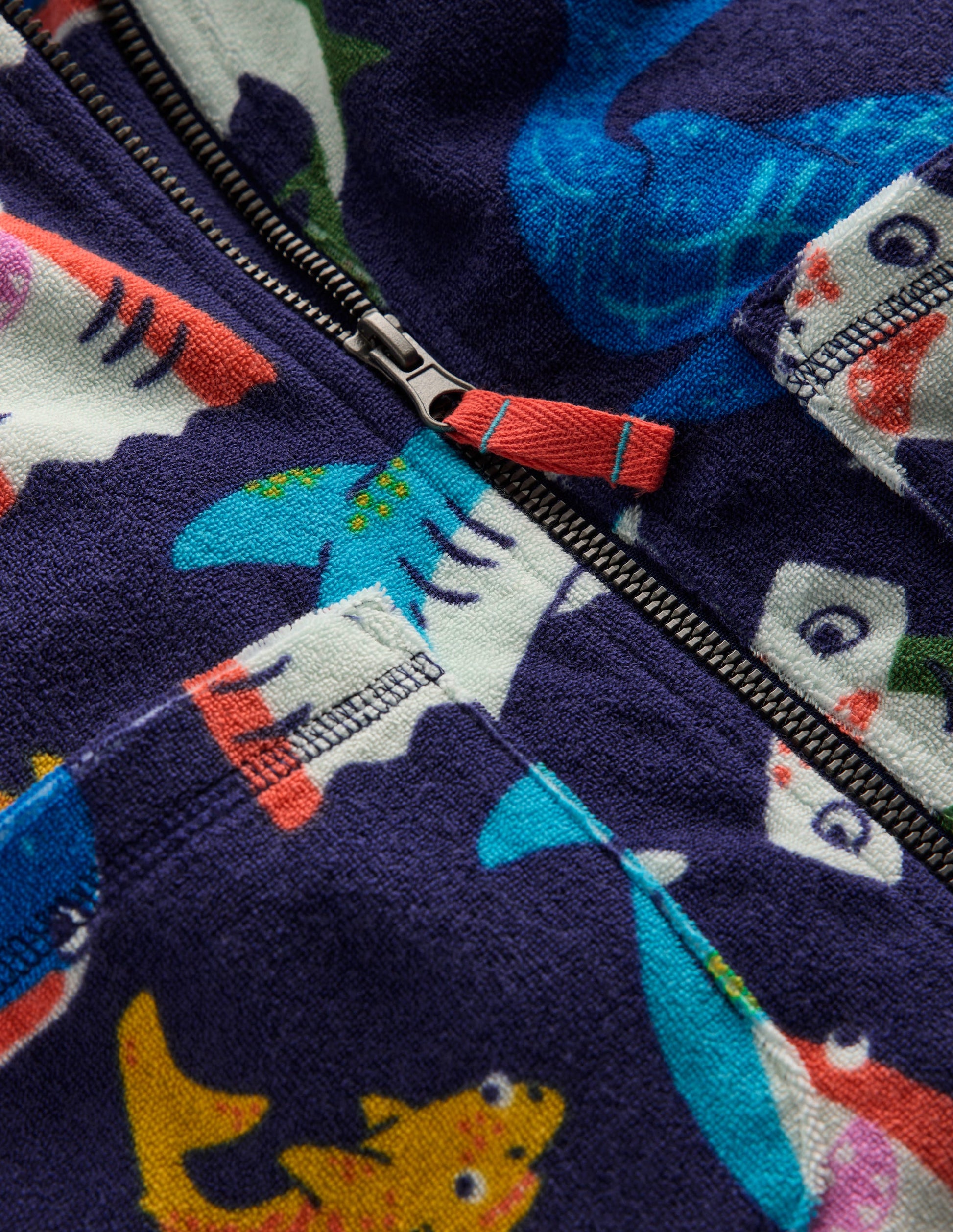 Towelling Zip-Up Throw-On-College Navy Sharks-3