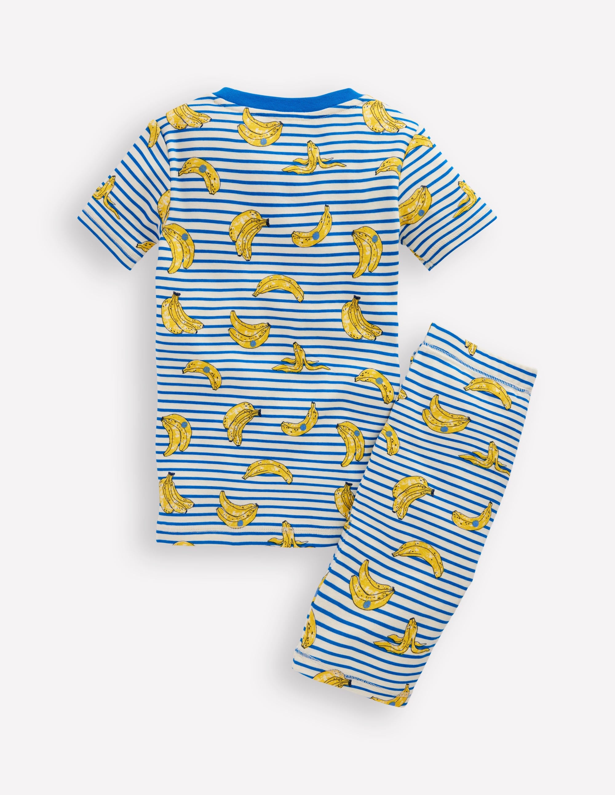 Snug Short John Pajamas-Multi Banana Stripe - Image 2