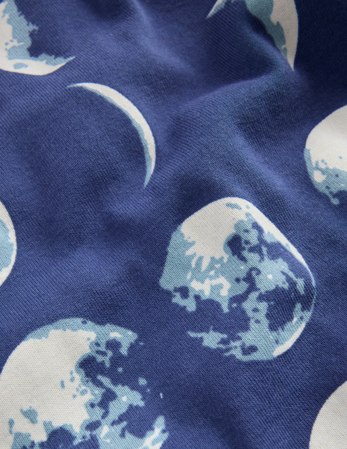 Moon Pyjamas Snug Short John Glow Pyjamas - Navy Moon Phases | Boden USA