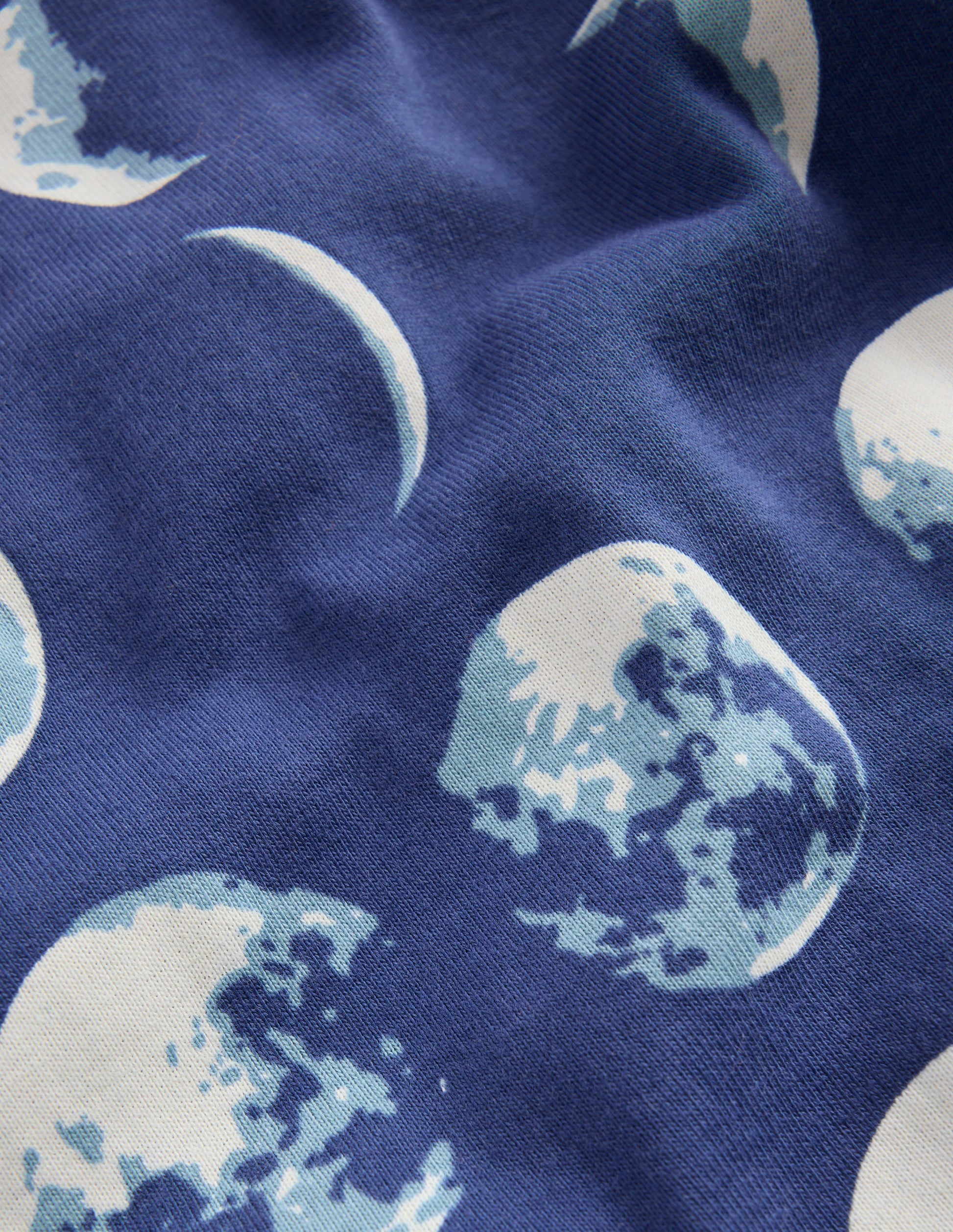 Snug Short John Glow Pyjamas-Navy Moon Phases-3