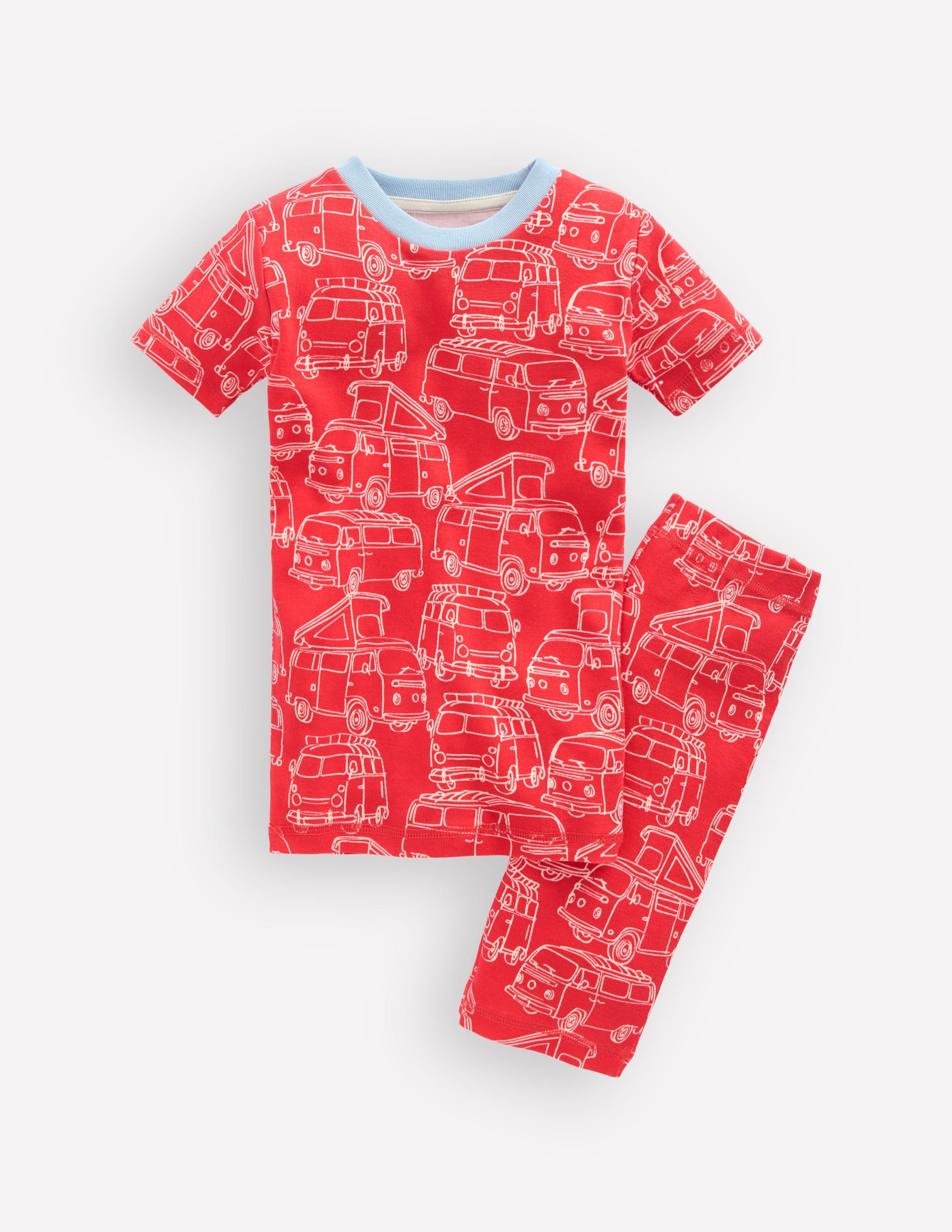 Snug Short John Glow Pyjamas-Red Van-1