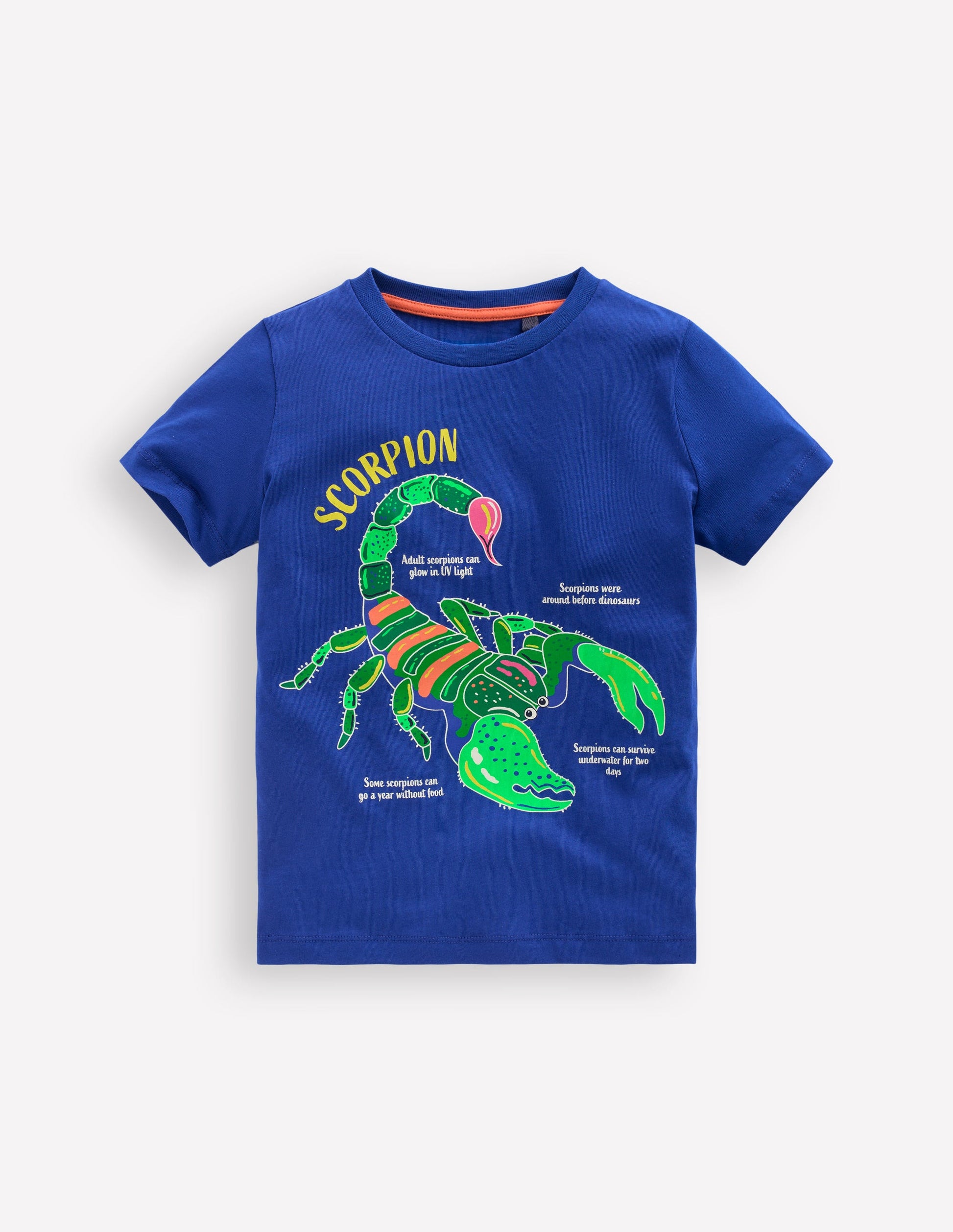Glow-In-The-Dark T-shirt-Bright Blue Scorpion-1