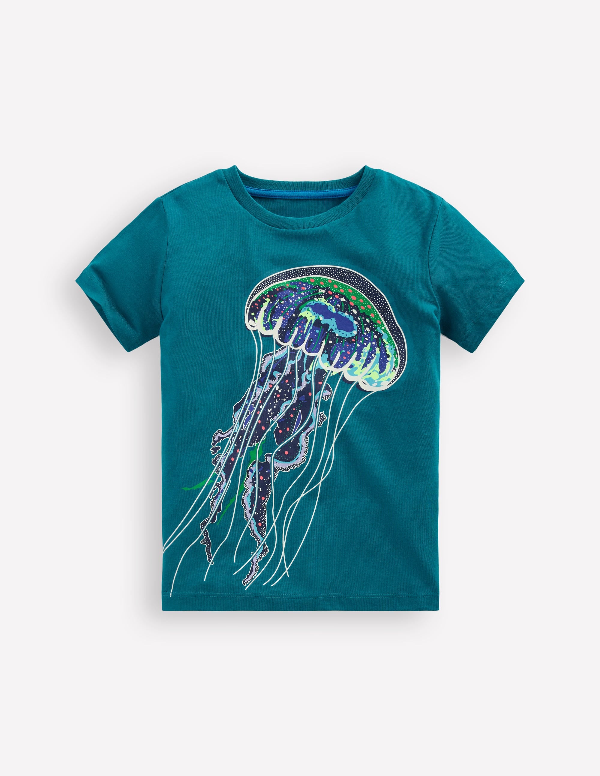 Glow-In-The-Dark T-shirt-Deep Sea Blue Jelly Fish - Image 1