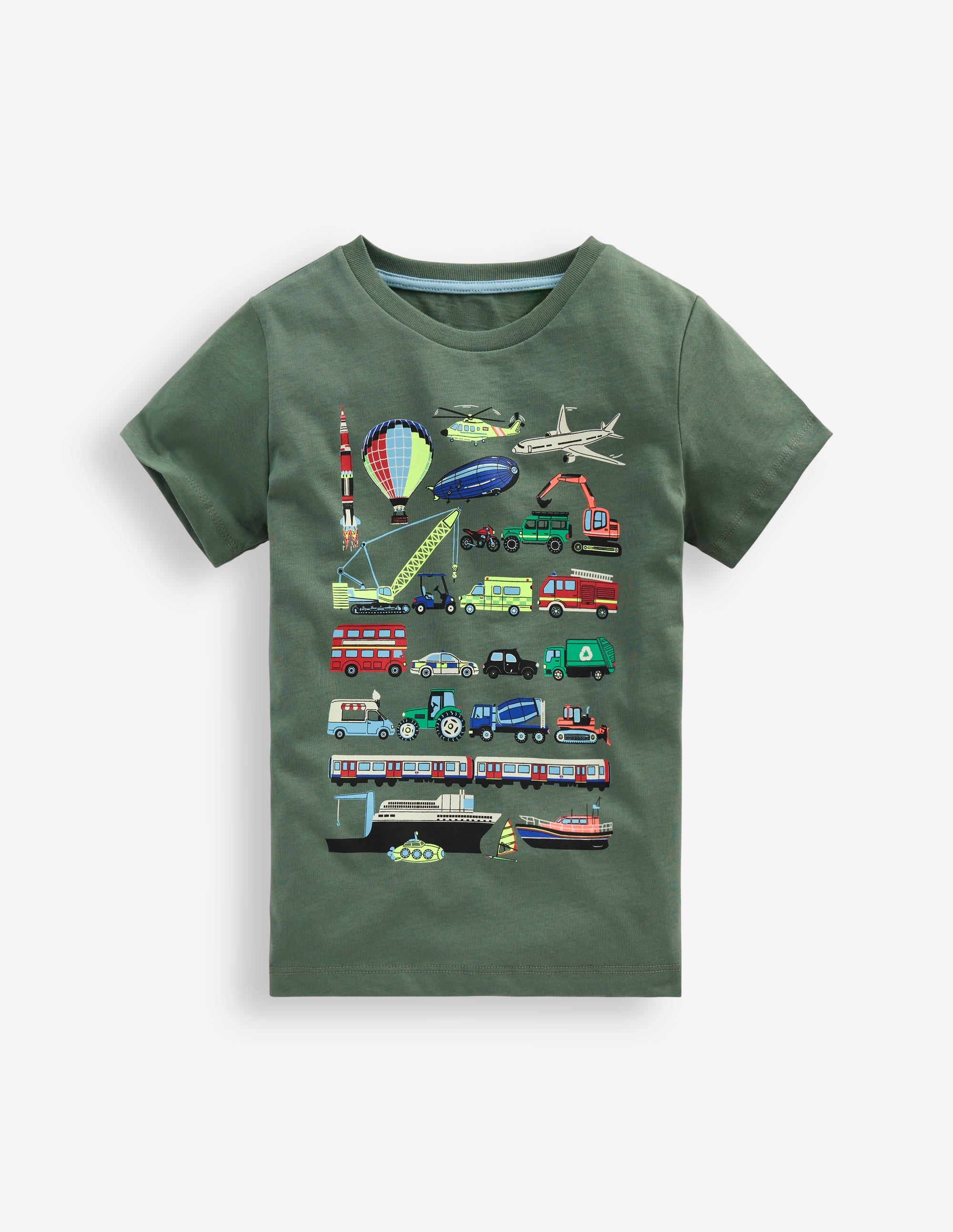 Glow-In-The-Dark T-shirt-Bottle Green Transport - Image 1