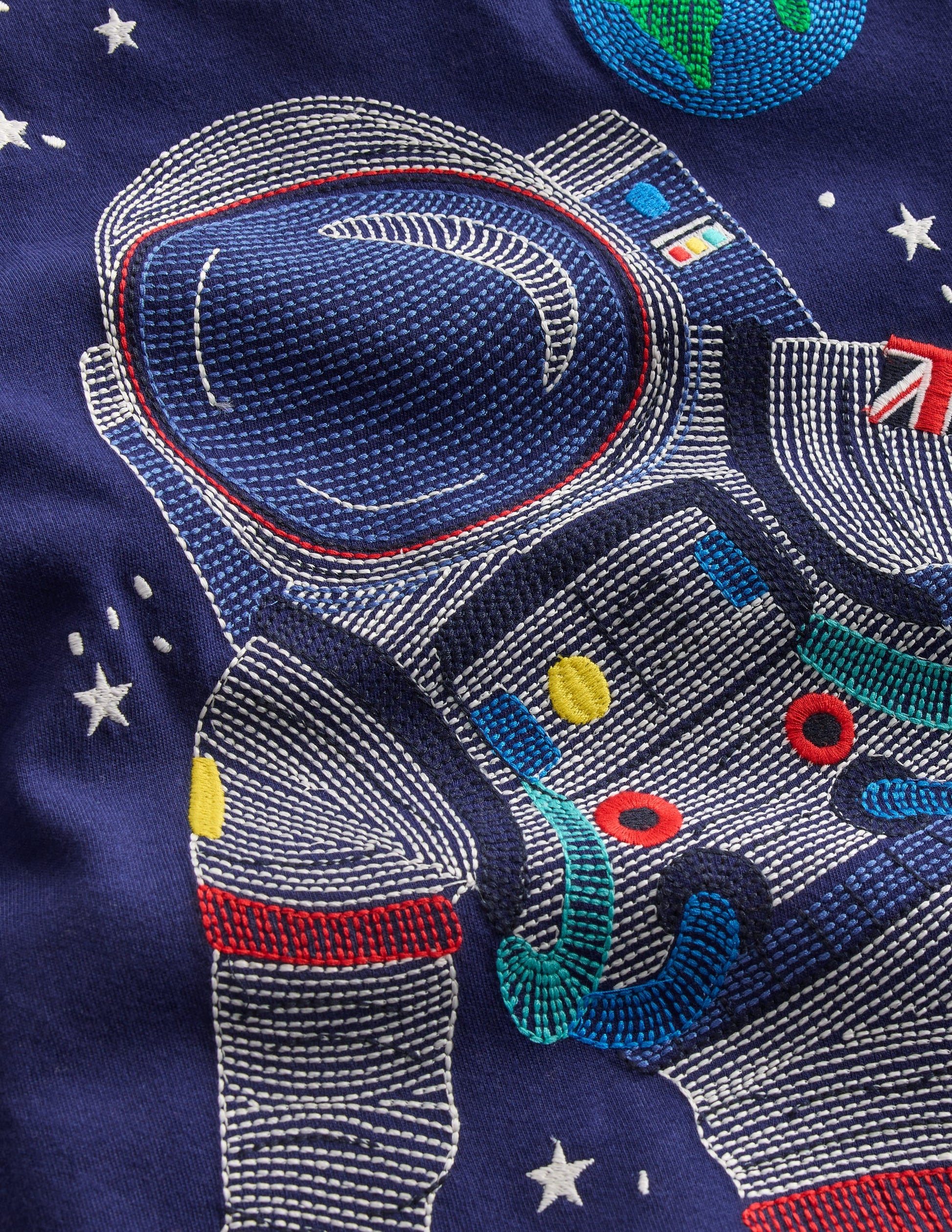 Glow Superstitch T-shirt-College Navy Spaceman-3