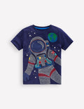Glow Superstitch T-shirt-College Navy Spaceman