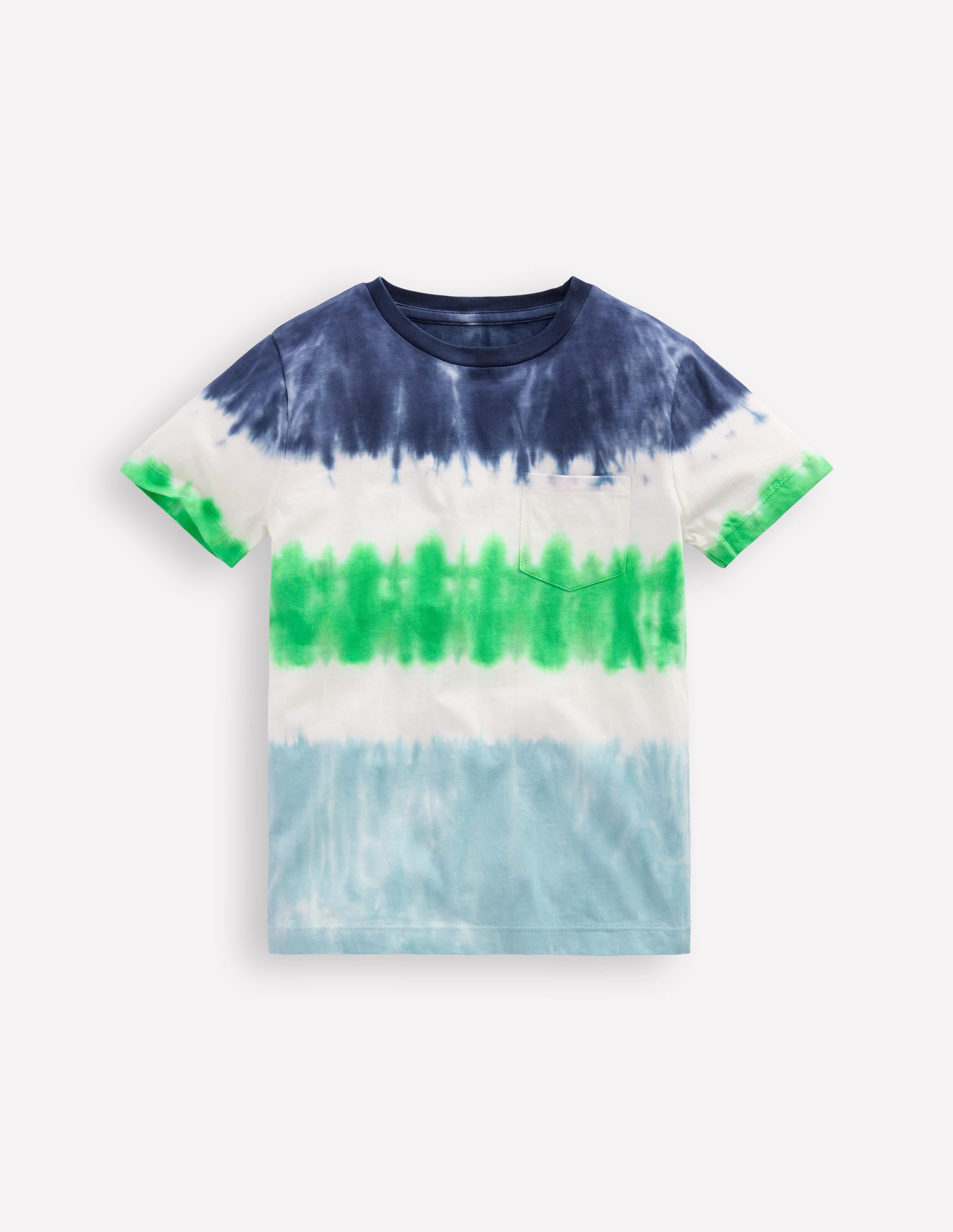 Tie Dye T-shirt-Blue Multi Stripe - Image 2