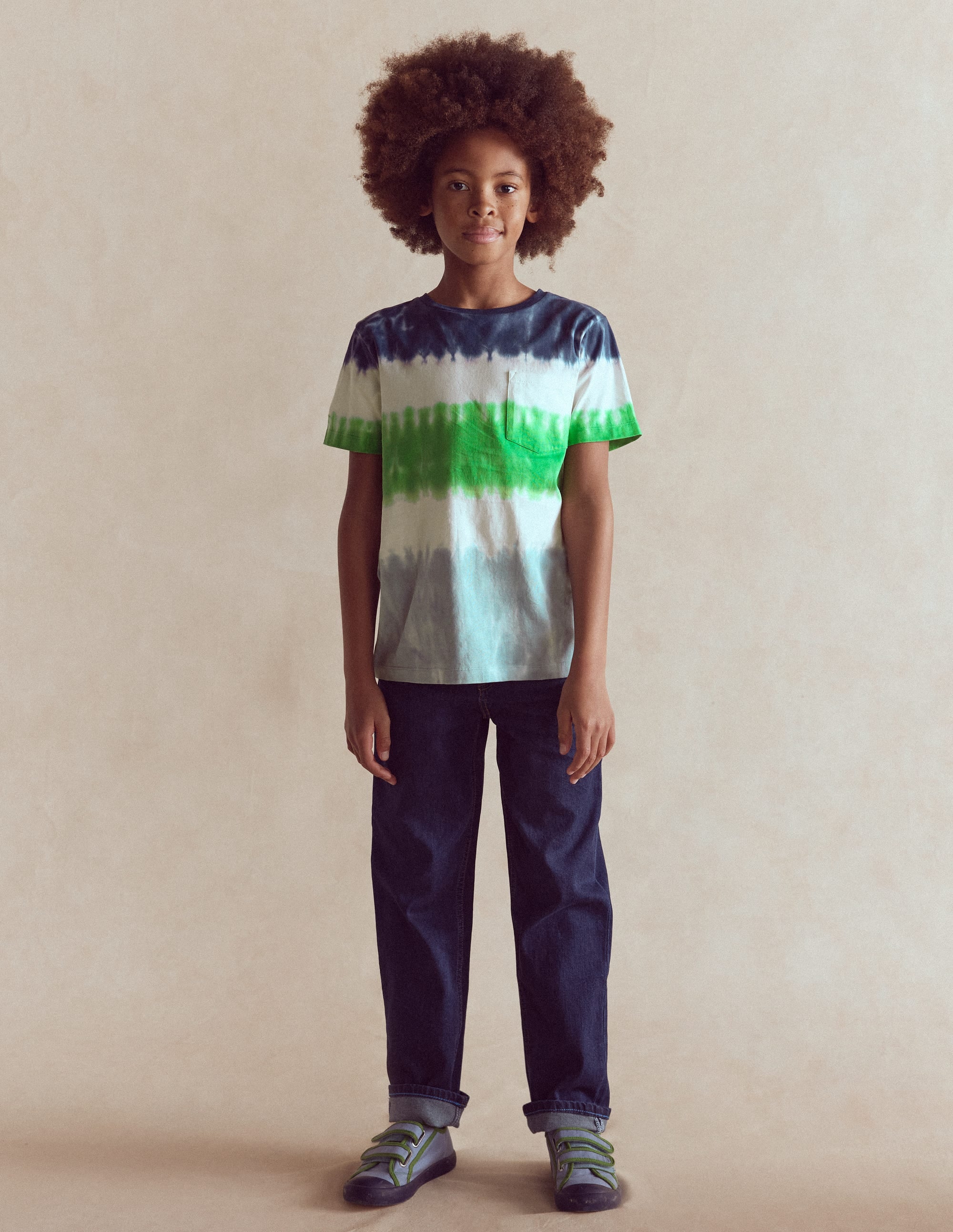 Tie Dye T-shirt-Blue Multi Stripe | Boden USA