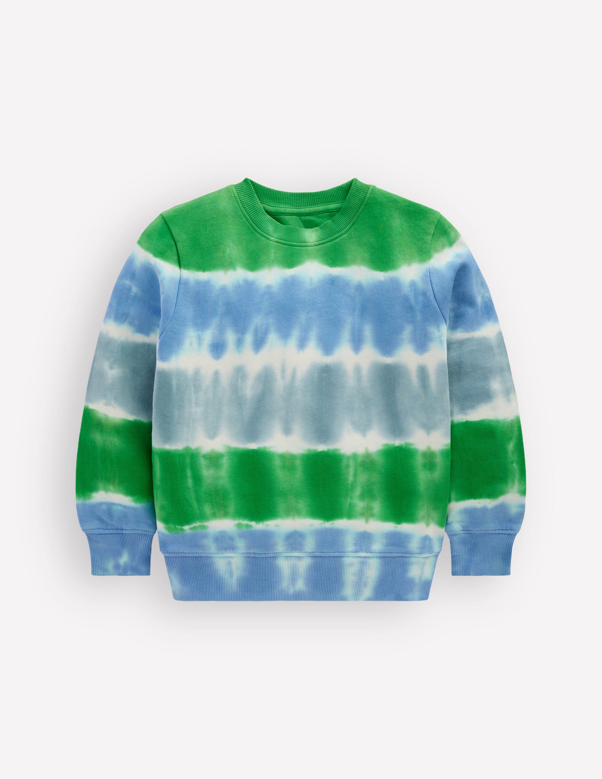 Tie Dye Sweatshirt-Green / Blue-2