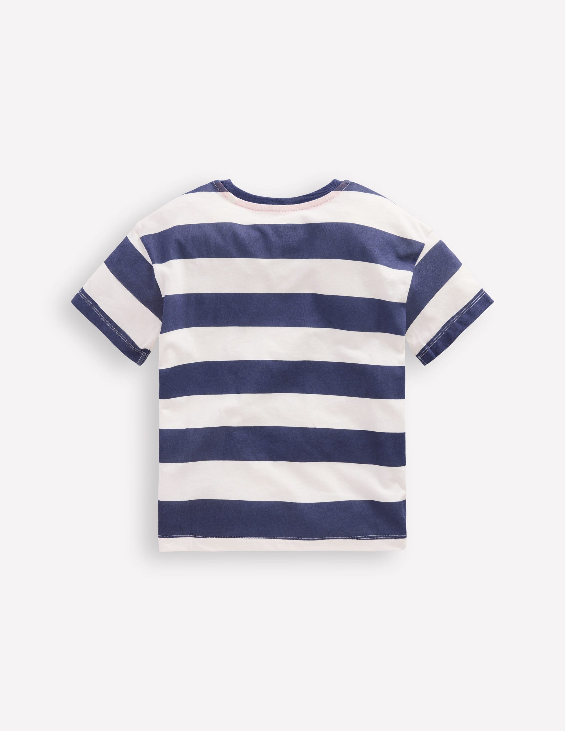 Short Sleeve Badge T-shirt-College Navy Stripe Digger-2