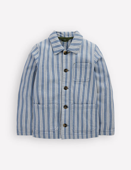 Twill Jacket-Grey Stripe