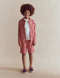 Twill Jacket-Red Gingham