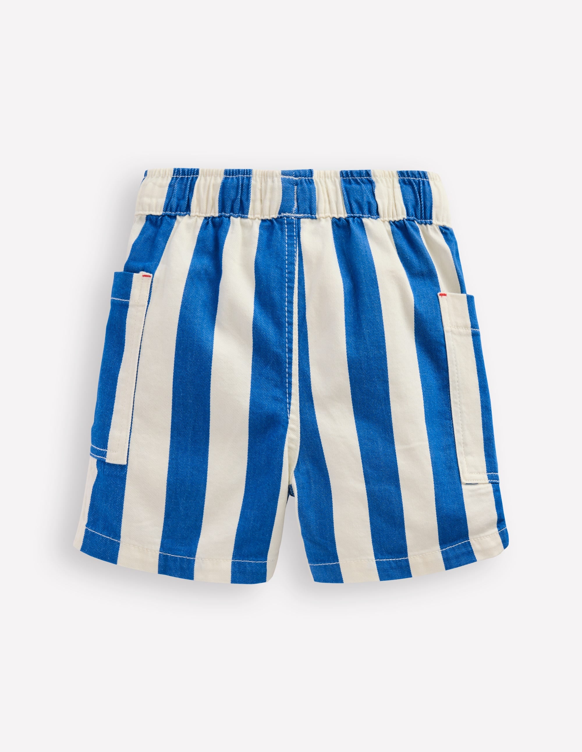 Cotton Pocket Shorts-Blue Stripe - Image 3